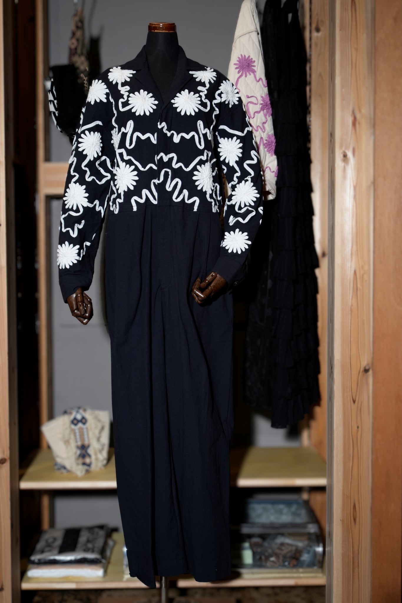 DEEPIKA TAPE EMB JUMPSUIT – Black | SARAMALLIKA