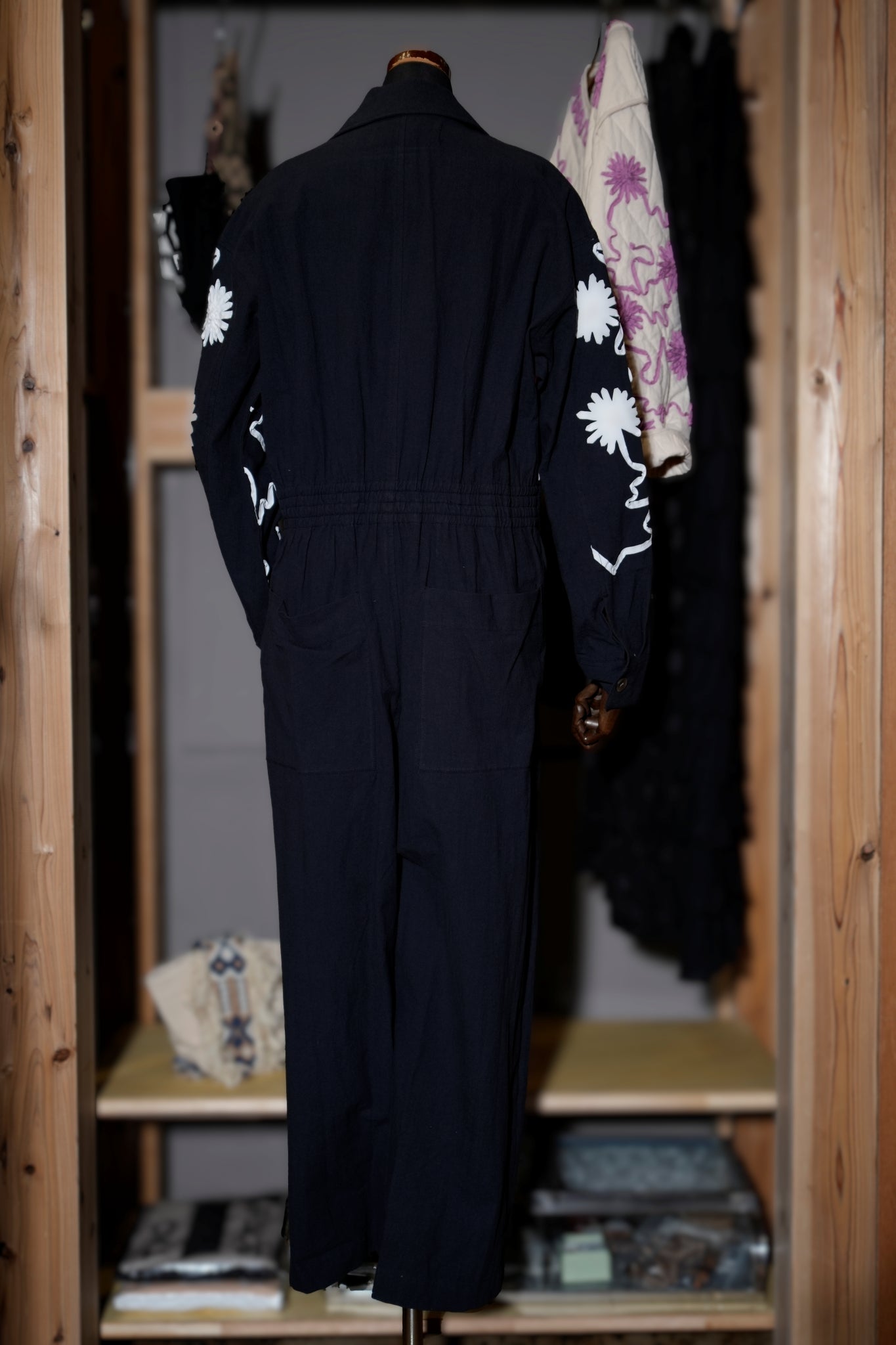 DEEPIKA TAPE EMB JUMPSUIT – Black | SARAMALLIKA