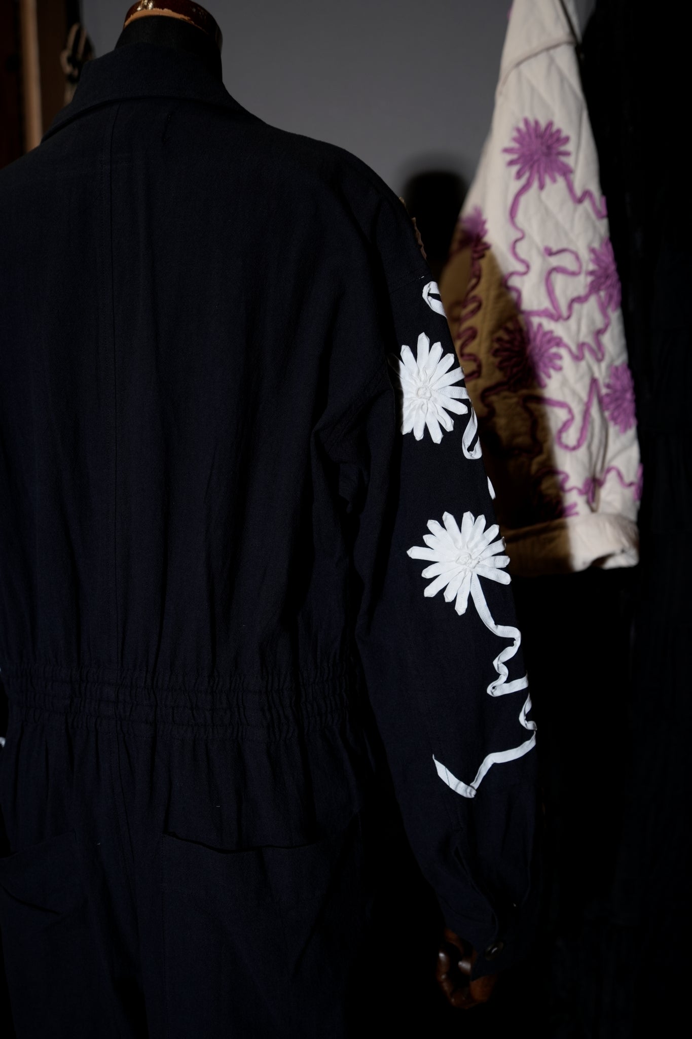 DEEPIKA TAPE EMB JUMPSUIT – Black | SARAMALLIKA