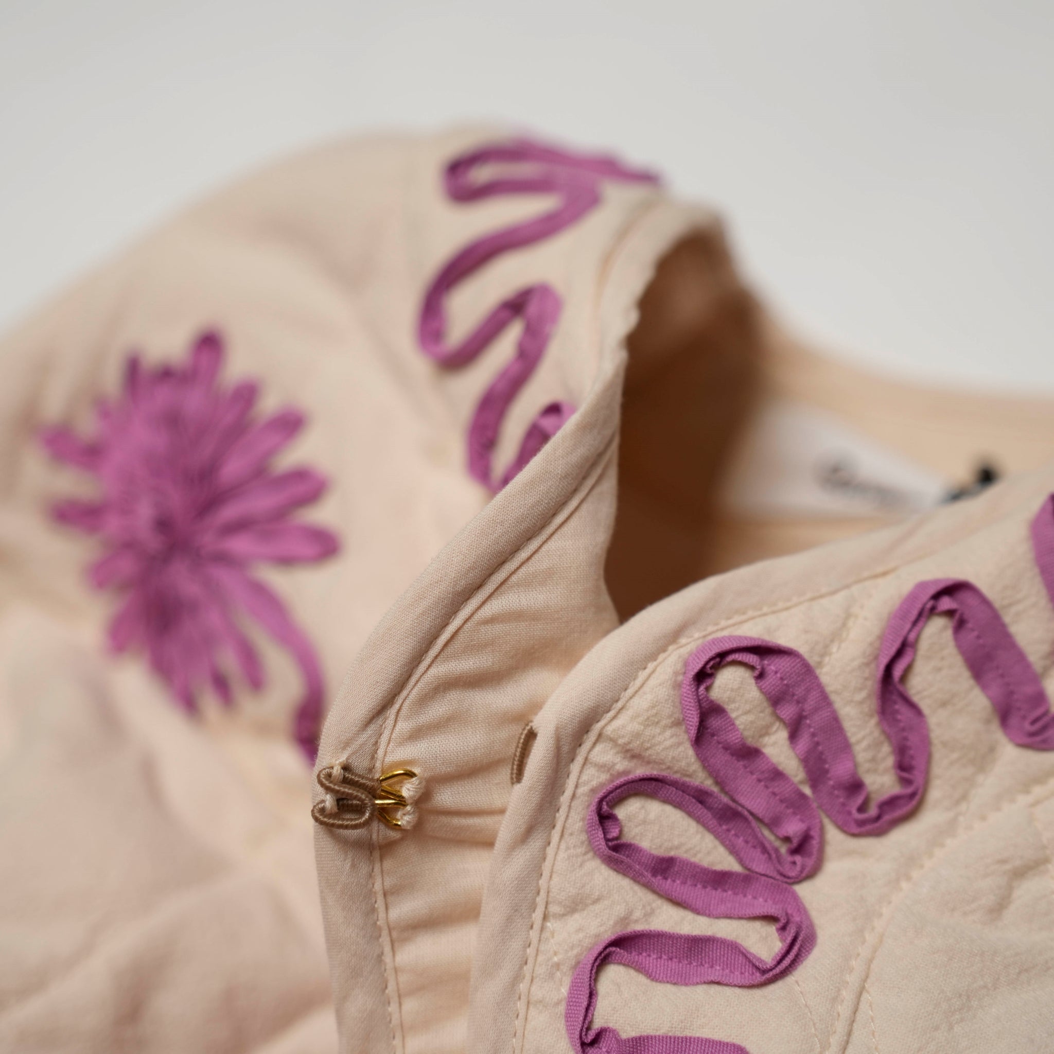 DEEPIKA TAPE EMB JACKET – Ecru | SARAMALLIKA