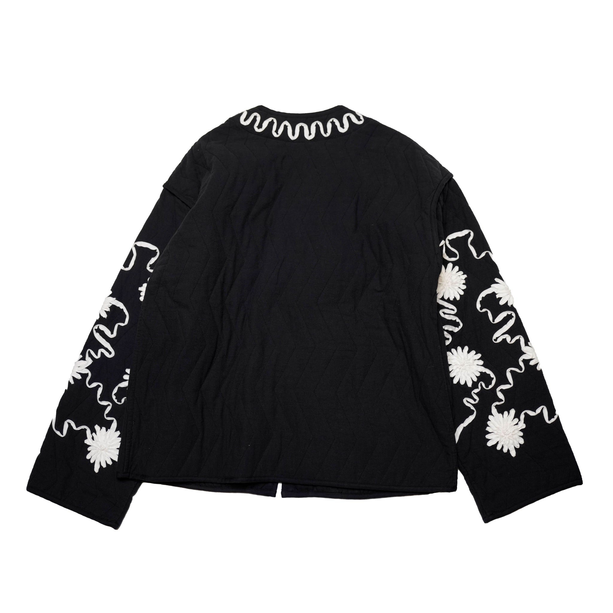 DEEPIKA TAPE EMB JACKET – Black | SARAMALLIKA