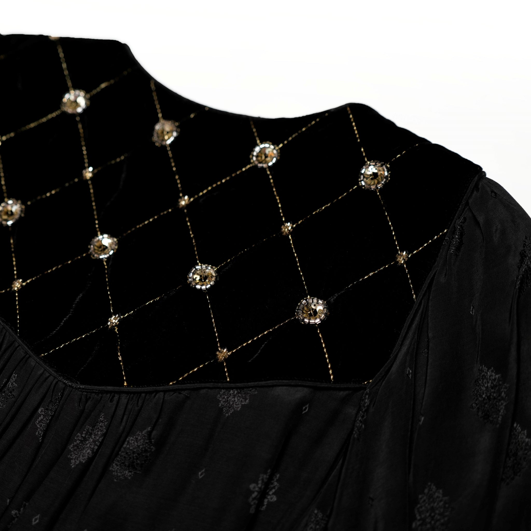 PARVEEN BEADS EMB TASSEL DRESS – Black | SARAMALLIKA