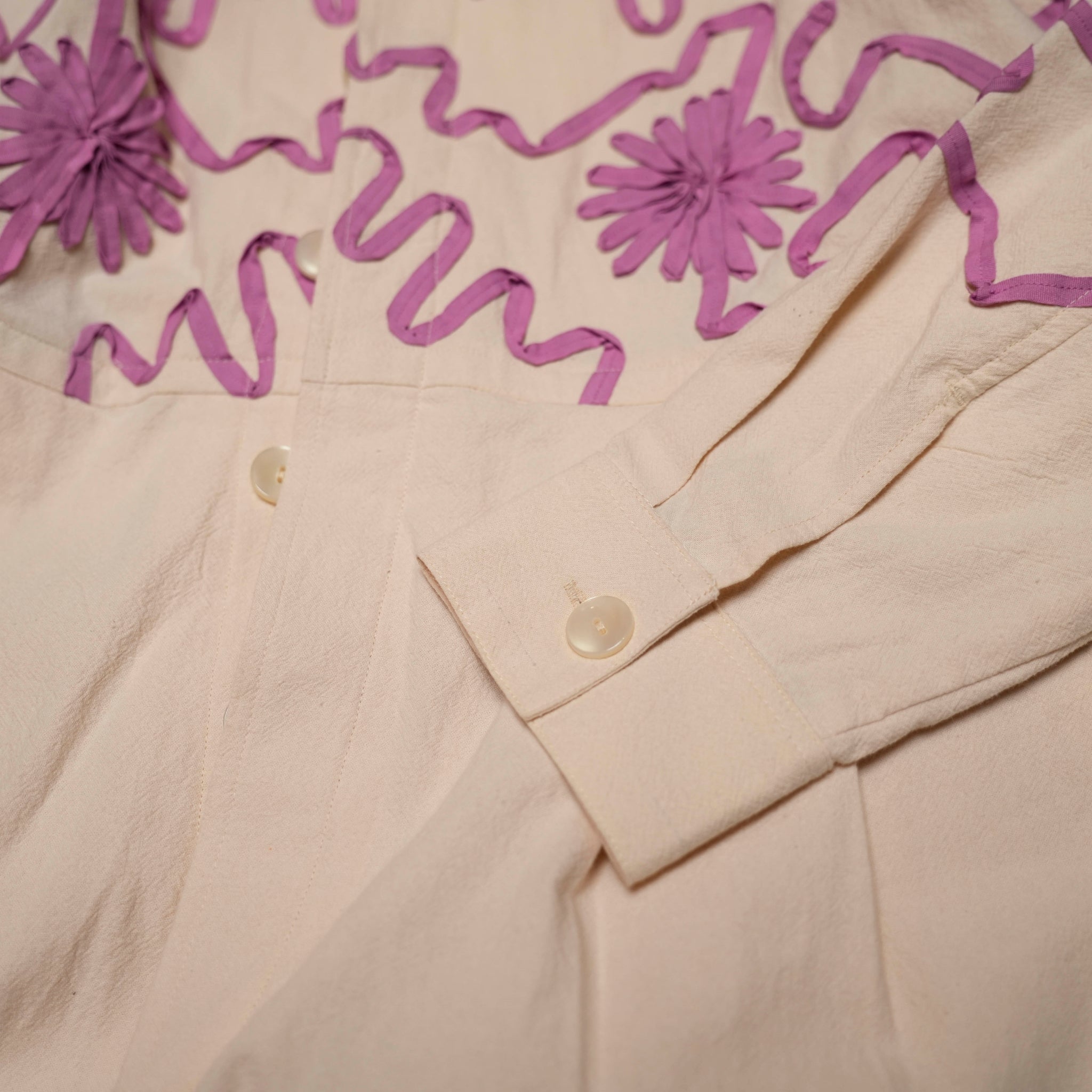 DEEPIKA TAPE EMB JUMPSUIT – Ecru | SARAMALLIKA
