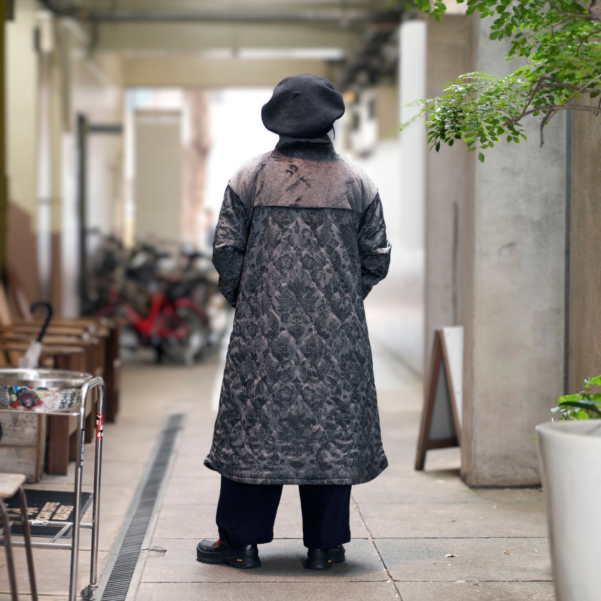 G64201_VT.GR | FLEECE OVERSIZED HALF-ZIP PULLOVER-VT.GR | Color:Gray【GORT_ゴート】【archive】