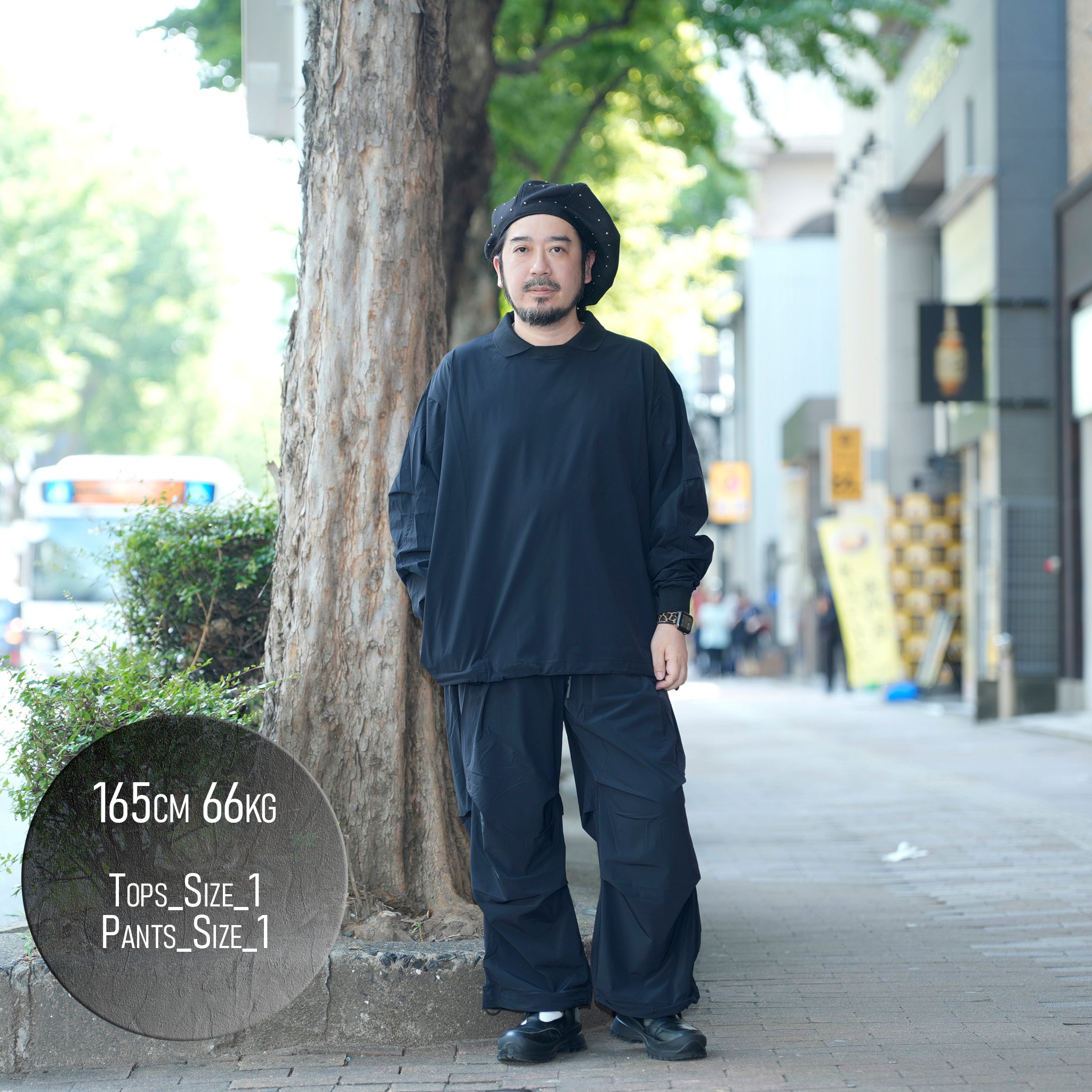 カラースモック L/S | Color_Color: Black | No__203_color: black【UNTRACE_アントレース】
