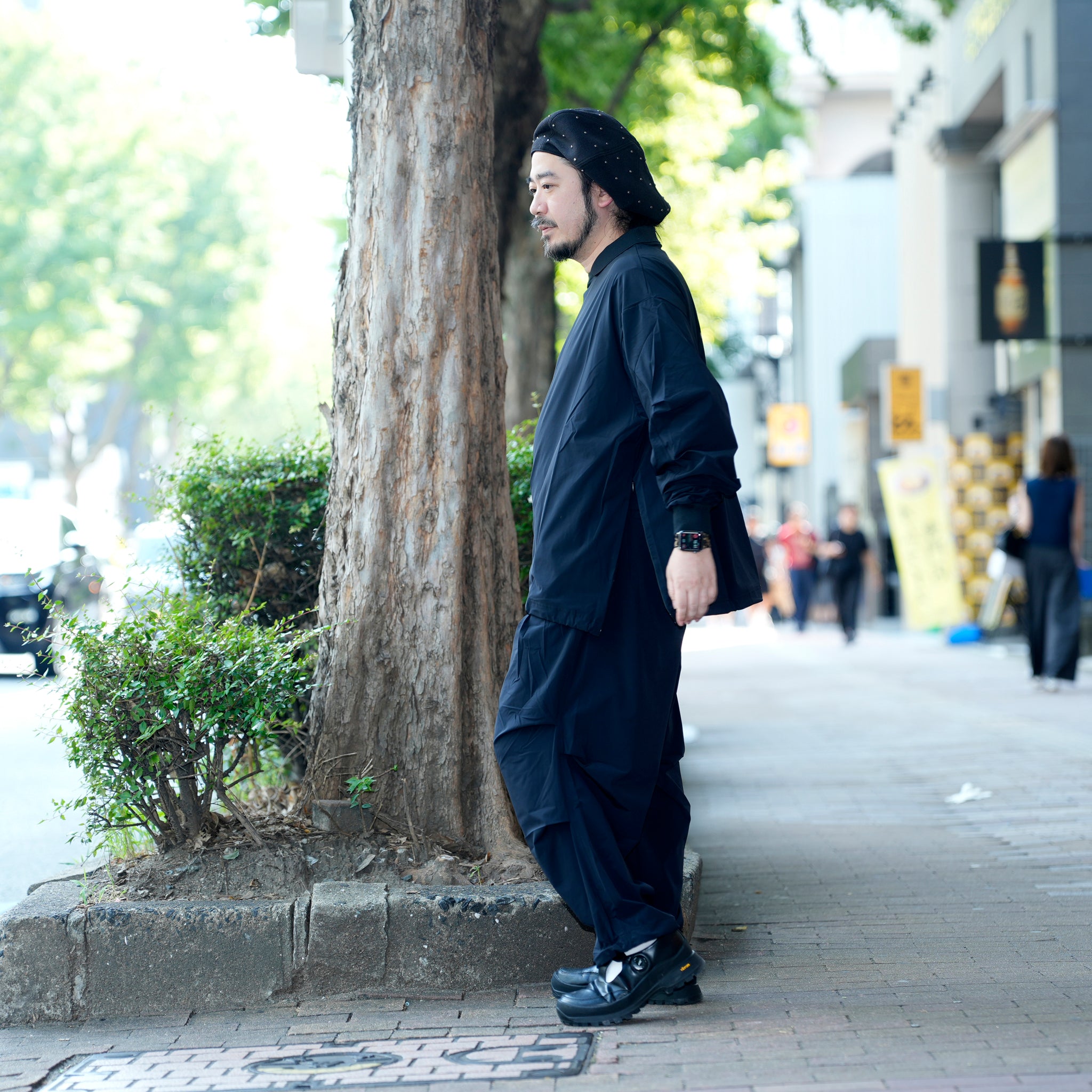 カラースモック L/S | Color_Color: Black | No__203_color: black【UNTRACE_アントレース】