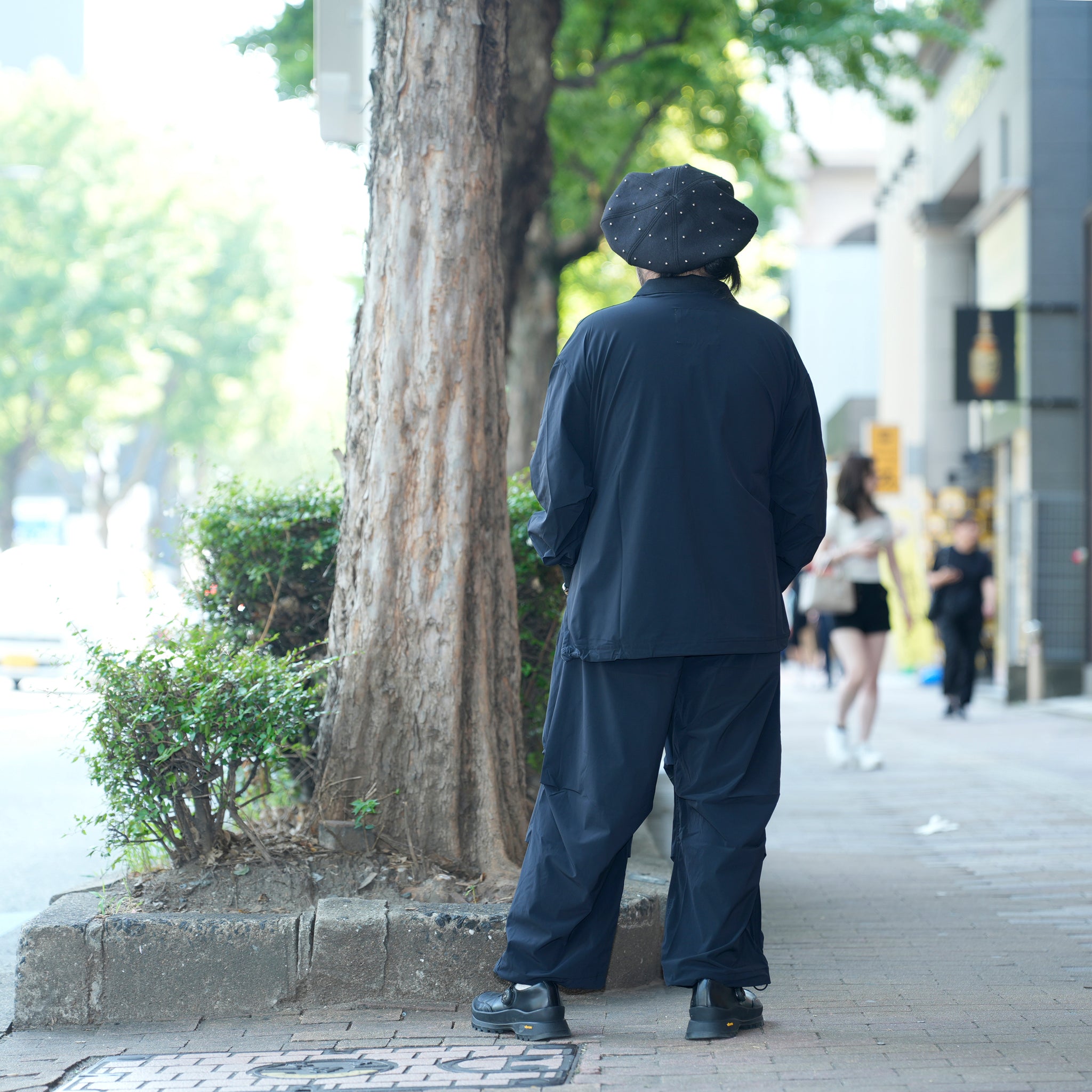 カラースモック L/S | Color_Color: Black | No__203_color: black【UNTRACE_アントレース】
