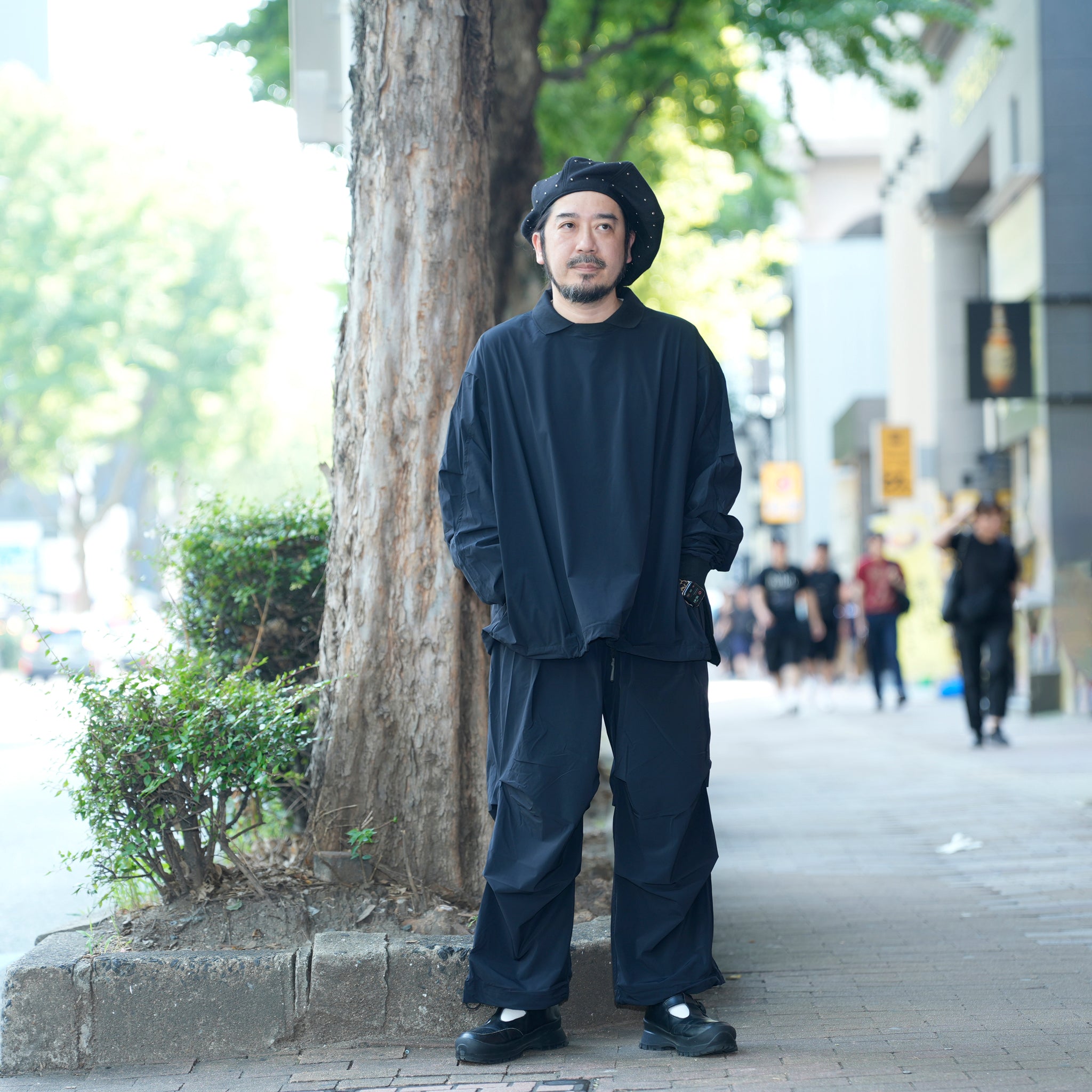 カラースモック L/S | Color_Color: Black | No__203_color: black【UNTRACE_アントレース】