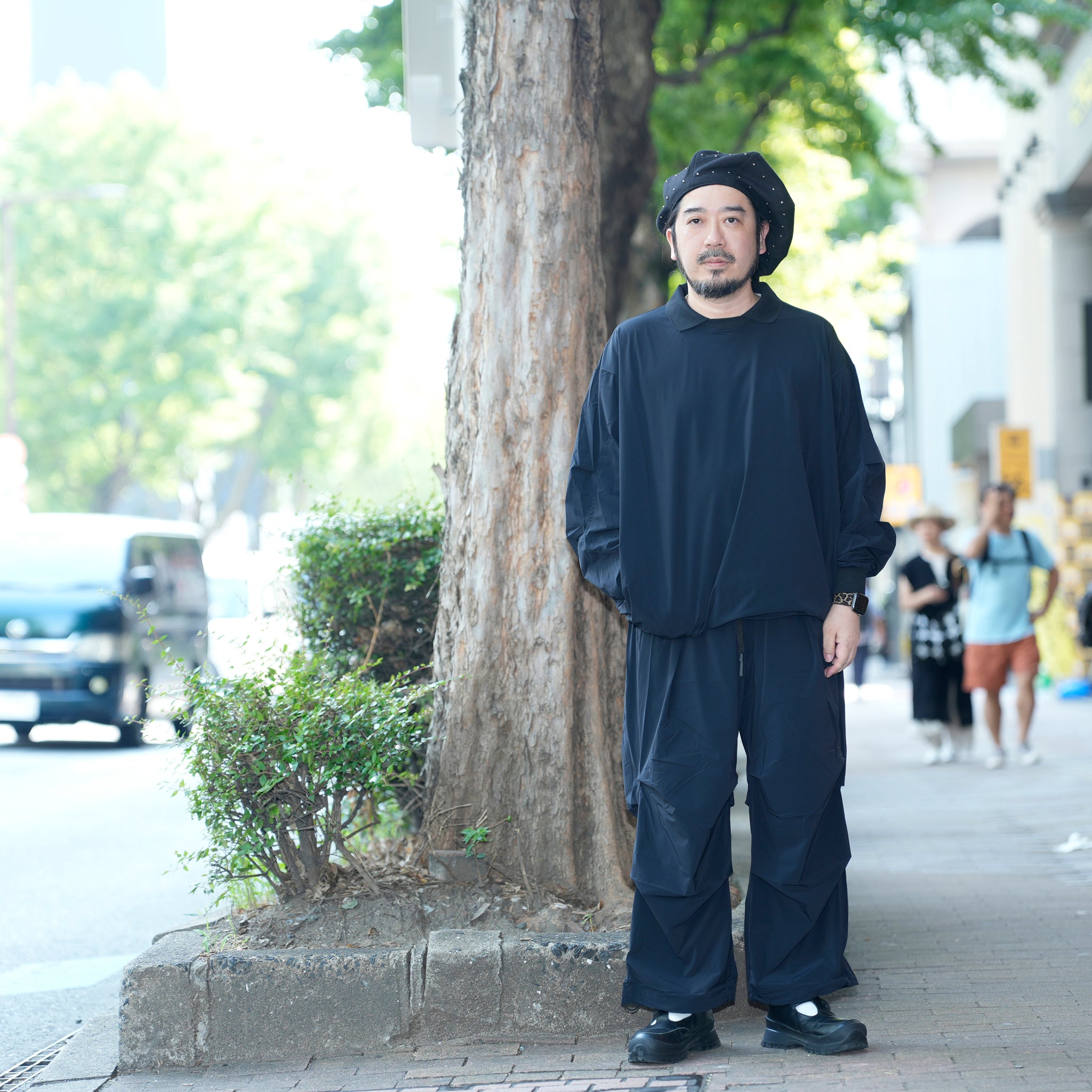 カラースモック L/S | Color_Color: Black | No__203_color: black【UNTRACE_アントレース】