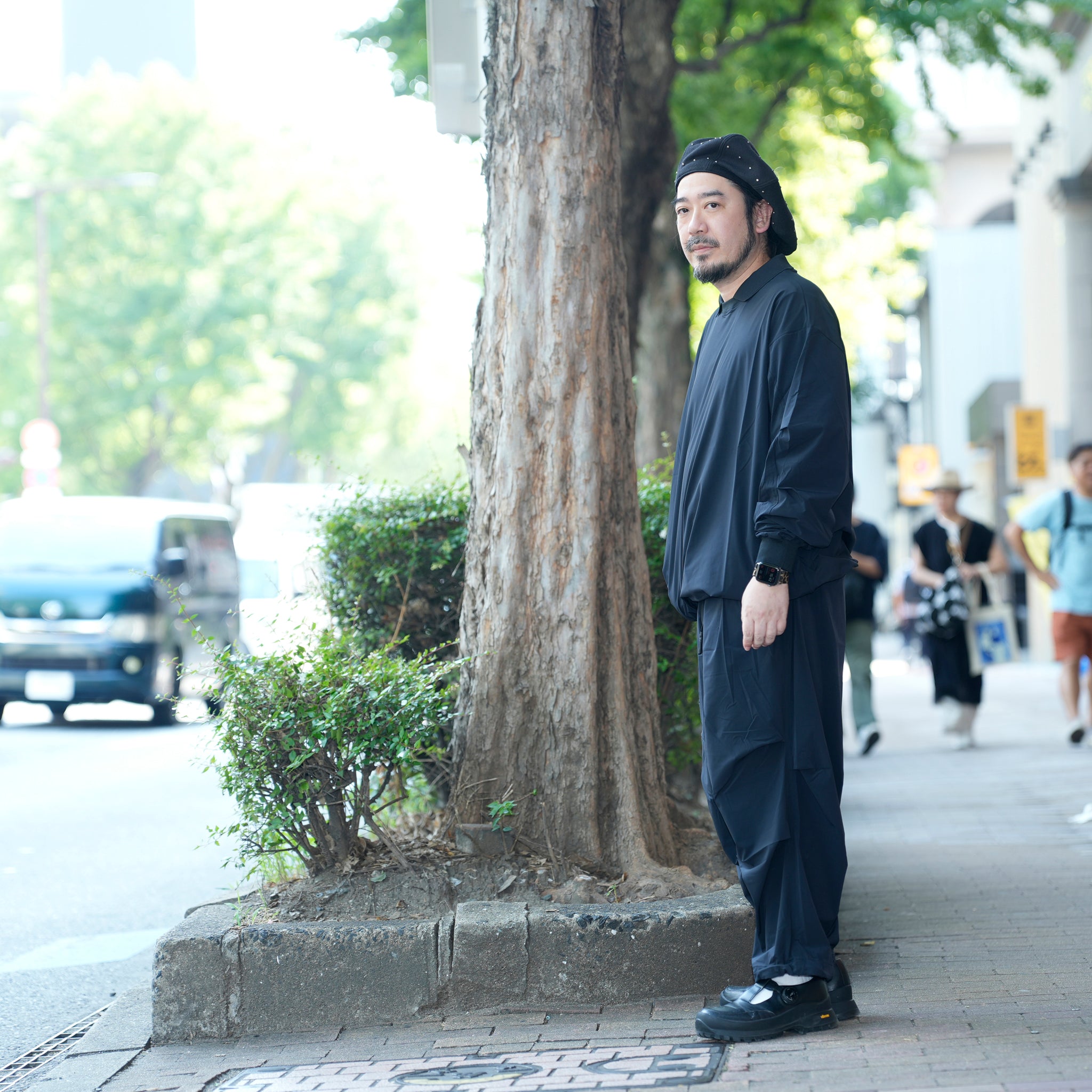 カラースモック L/S | Color_Color: Black | No__203_color: black【UNTRACE_アントレース】