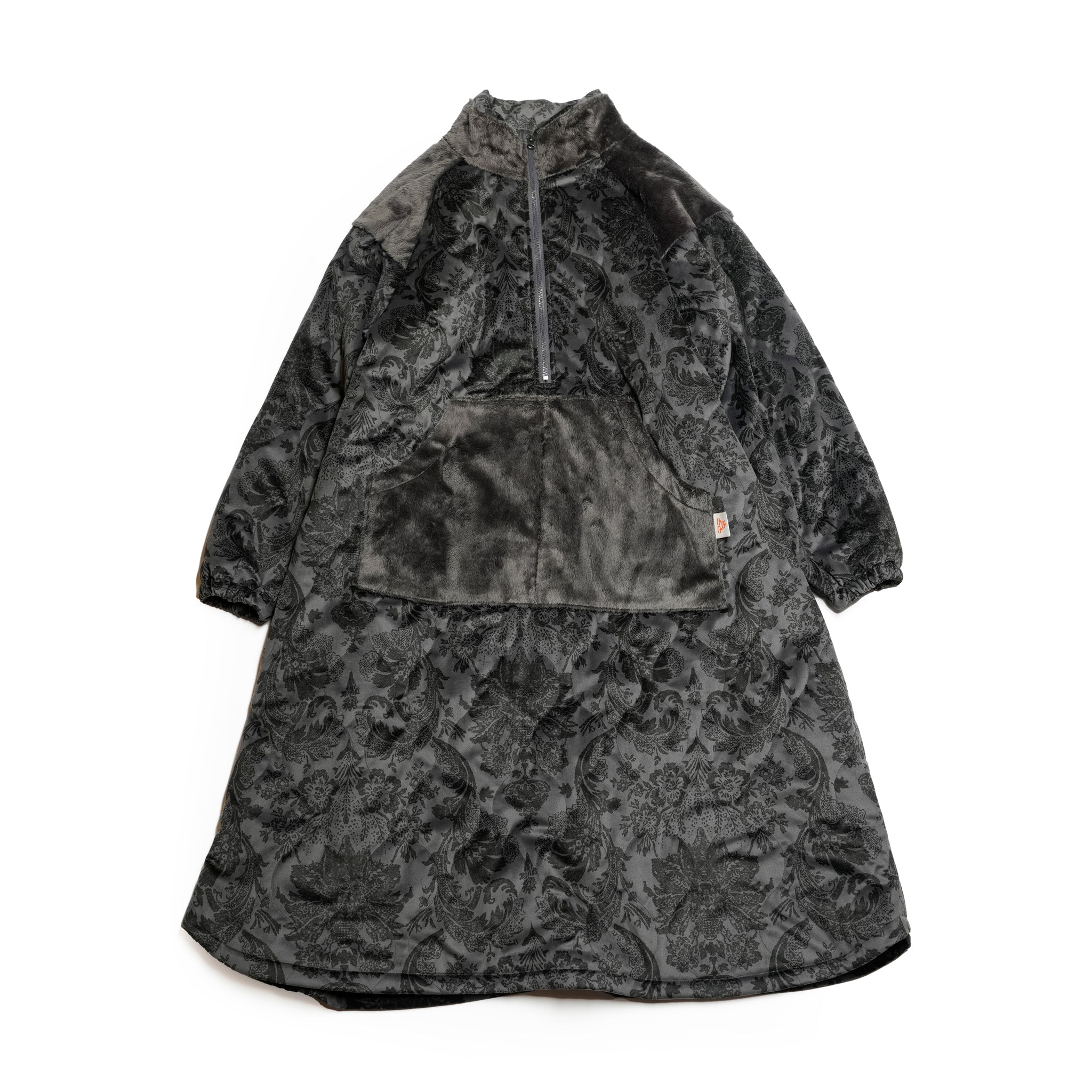 G64201_VT.GR | FLEECE OVERSIZED HALF-ZIP PULLOVER-VT.GR | Color:Gray【GORT_ゴート】【archive】