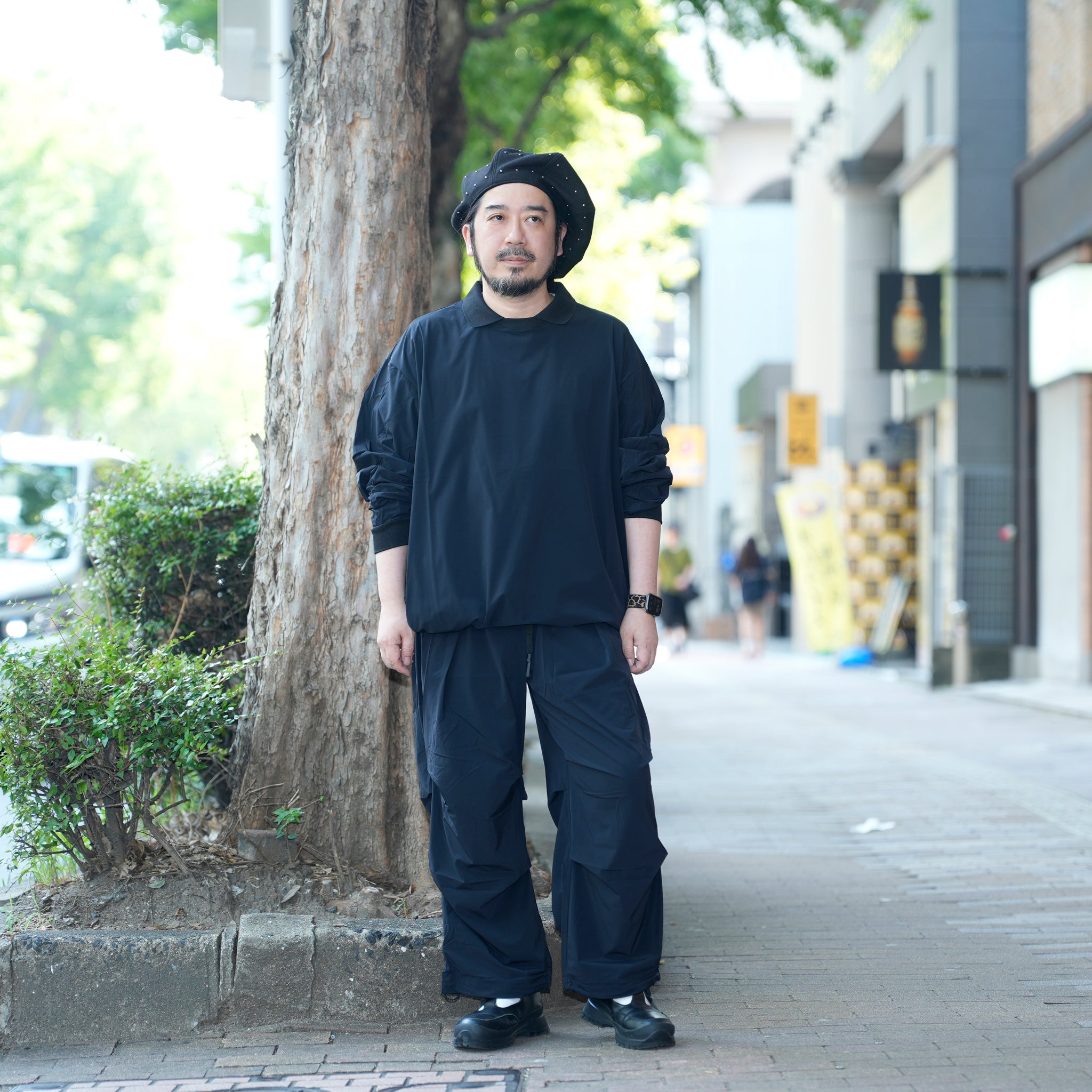 カラースモック L/S | Color_Color: Black | No__203_color: black【UNTRACE_アントレース】