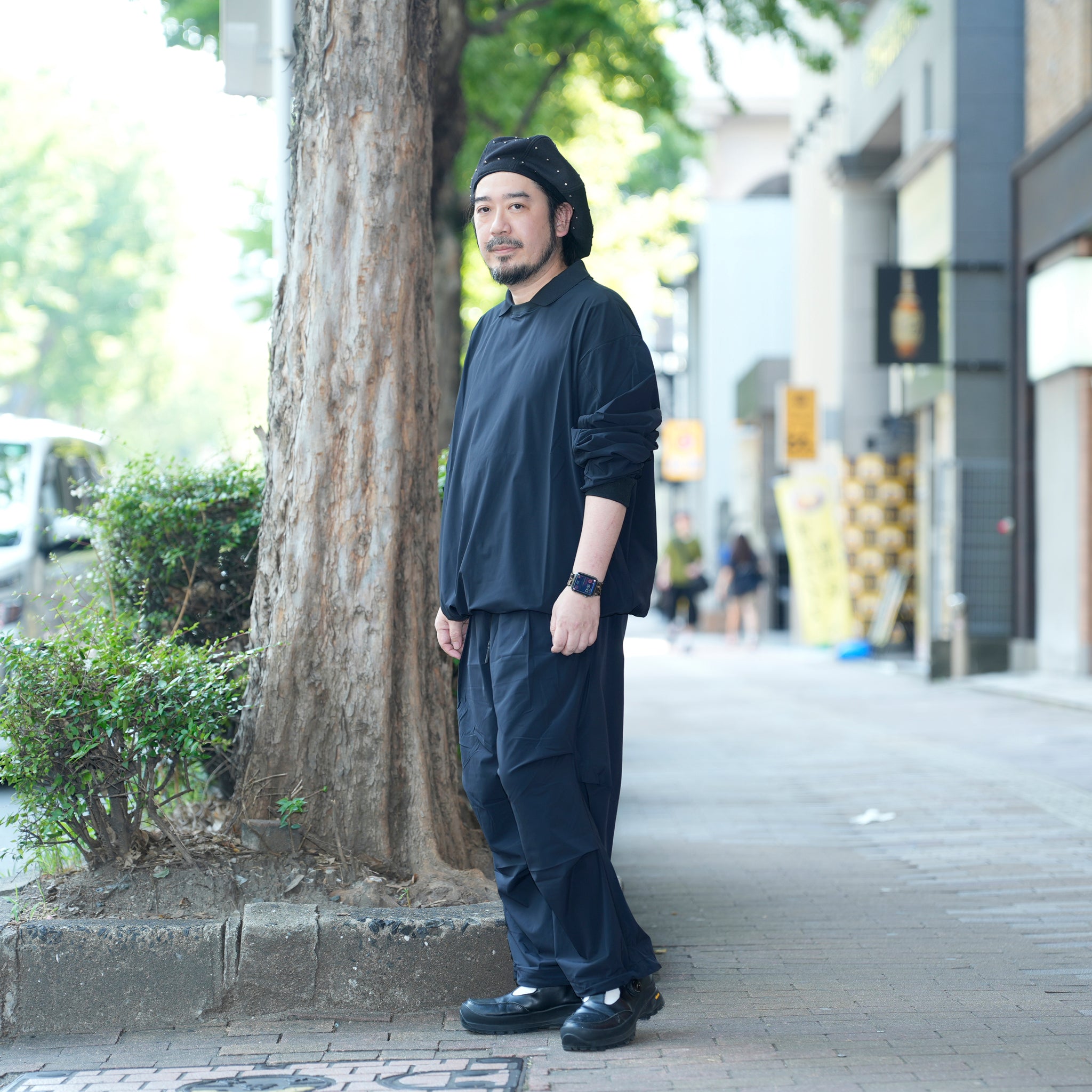 カラースモック L/S | Color_Color: Black | No__203_color: black【UNTRACE_アントレース】