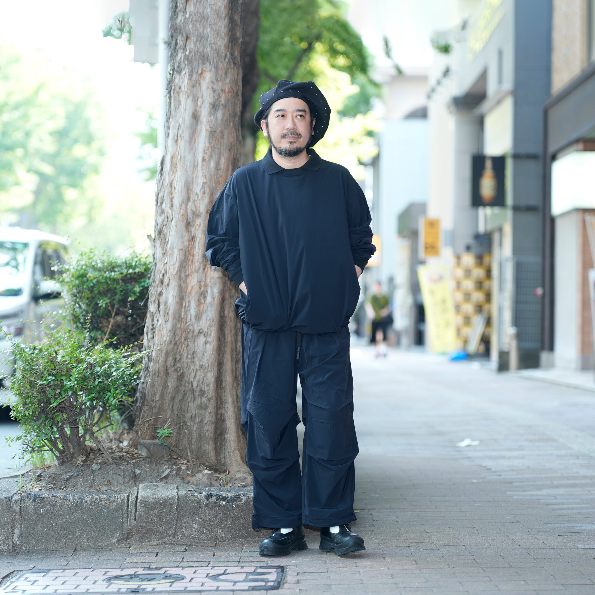 カラースモック L/S | Color_Color: Black | No__203_color: black【UNTRACE_アントレース】