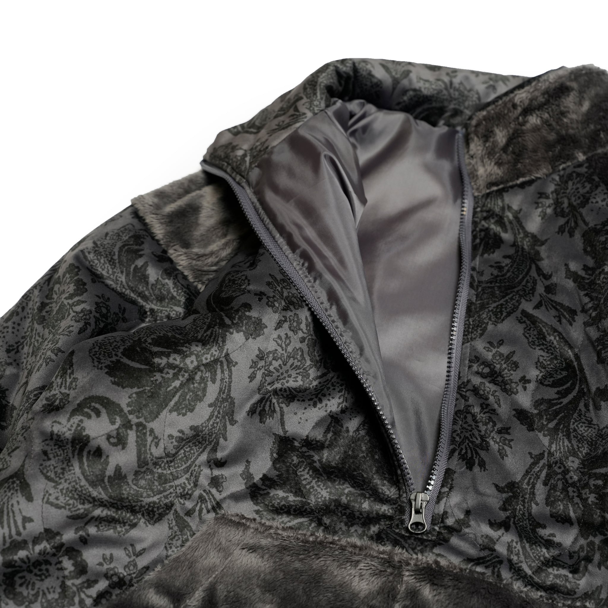 G64201_VT.GR | FLEECE OVERSIZED HALF-ZIP PULLOVER-VT.GR | Color:Gray【GORT_ゴート】【archive】