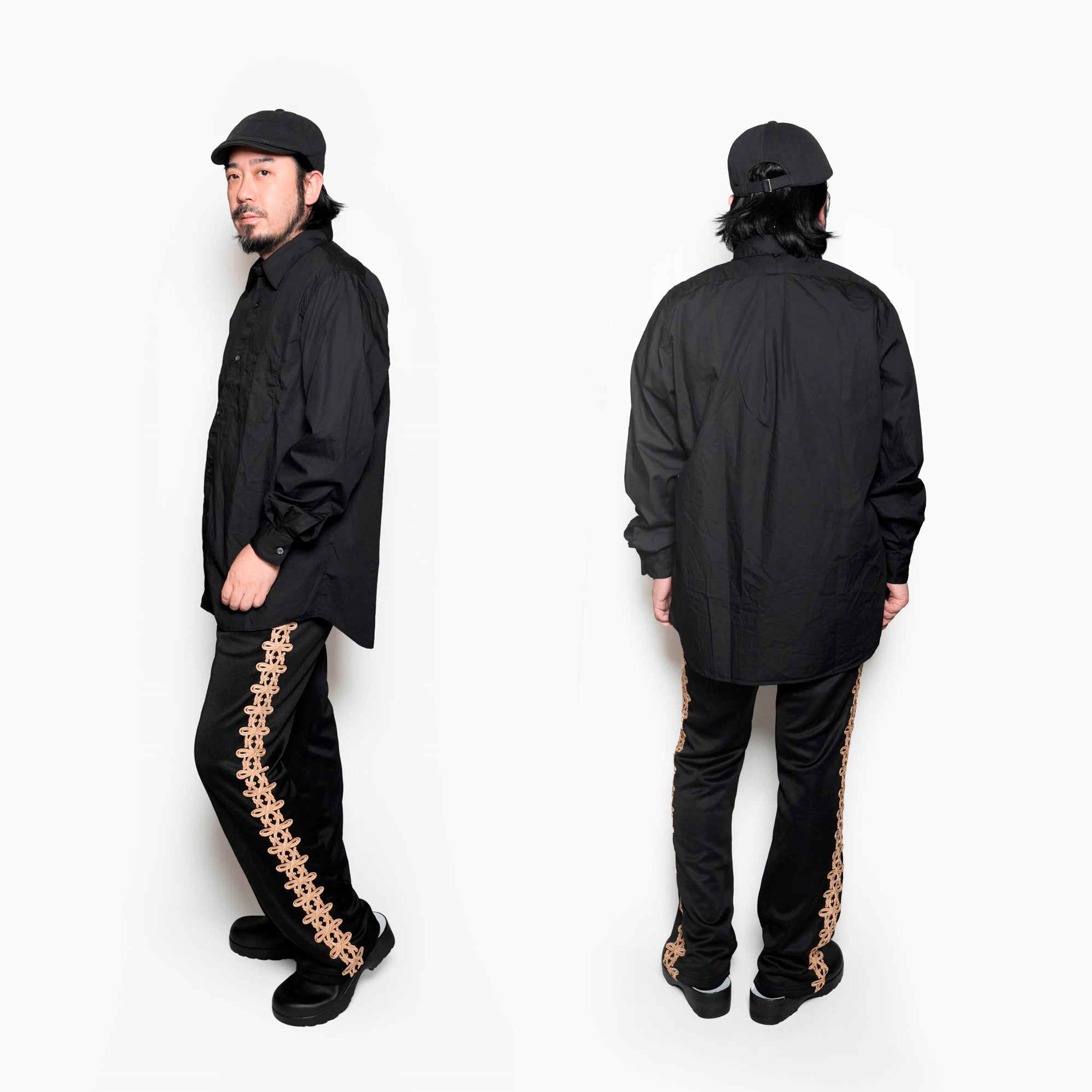 RG-03_BLACK | REGULAR COLLAR SHIRT-BROAD | Color:Black【CATTA_カッタ】