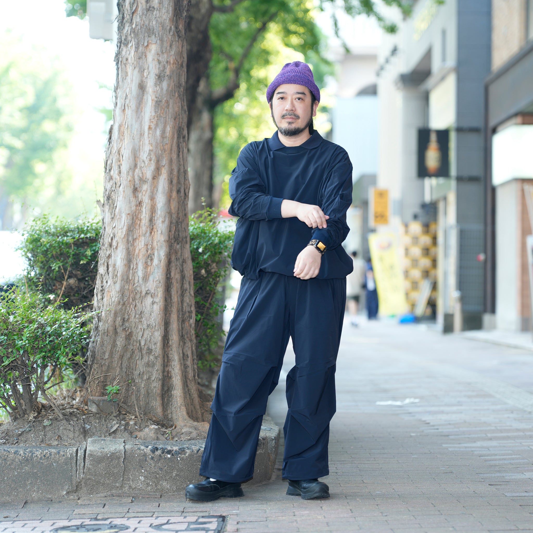 カラースモック L/S | Color_Color: Dark Navy | No__203_color: dark navy【UNTRACE_アントレース】