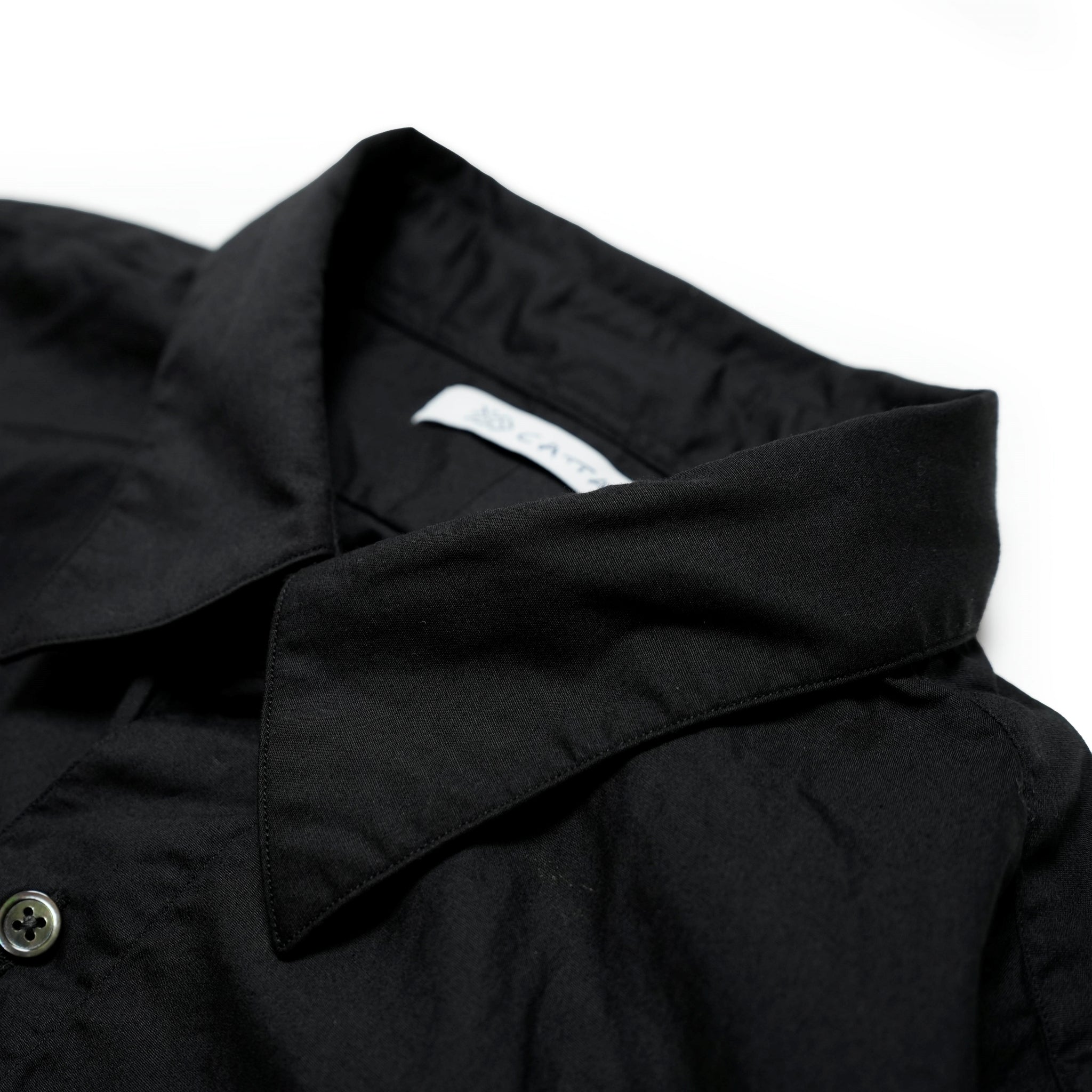 RG-03_BLACK | REGULAR COLLAR SHIRT-BROAD | Color:Black【CATTA_カッタ】
