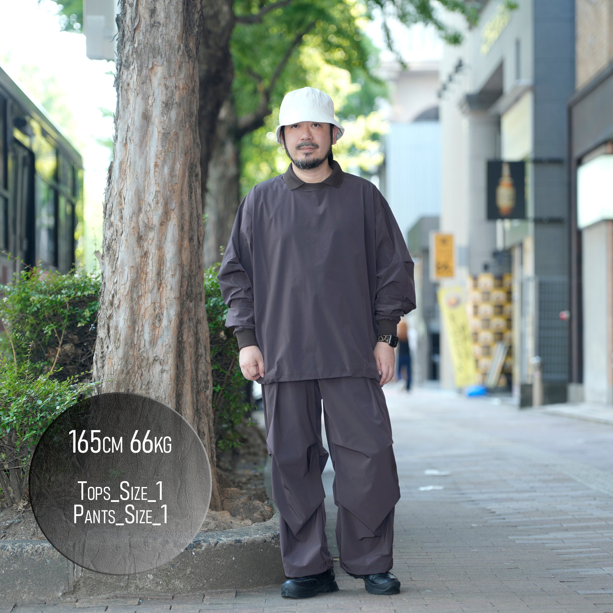 カラースモック L/S | Color_Color: Brown | No__203_color: brown【UNTRACE_アントレース】