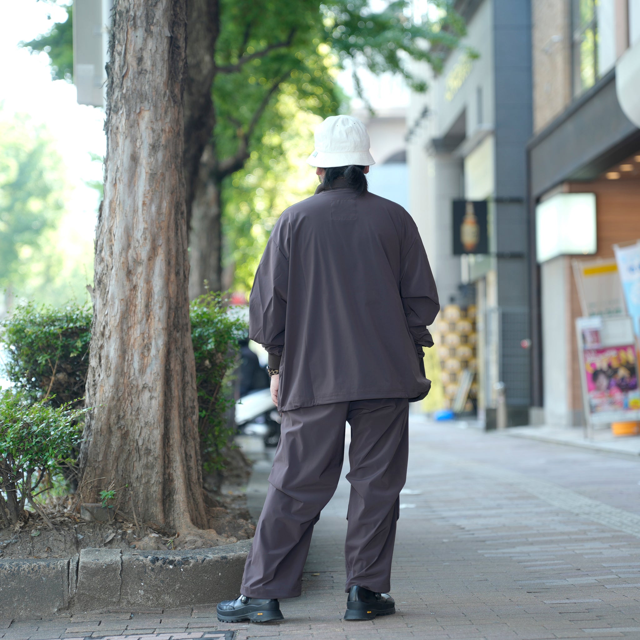 カラースモック L/S | Color_Color: Brown | No__203_color: brown【UNTRACE_アントレース】