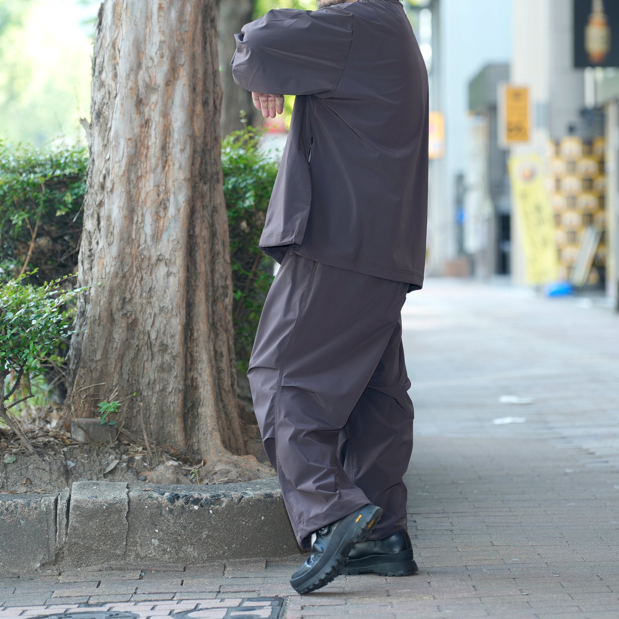 カラースモック L/S | Color_Color: Brown | No__203_color: brown【UNTRACE_アントレース】