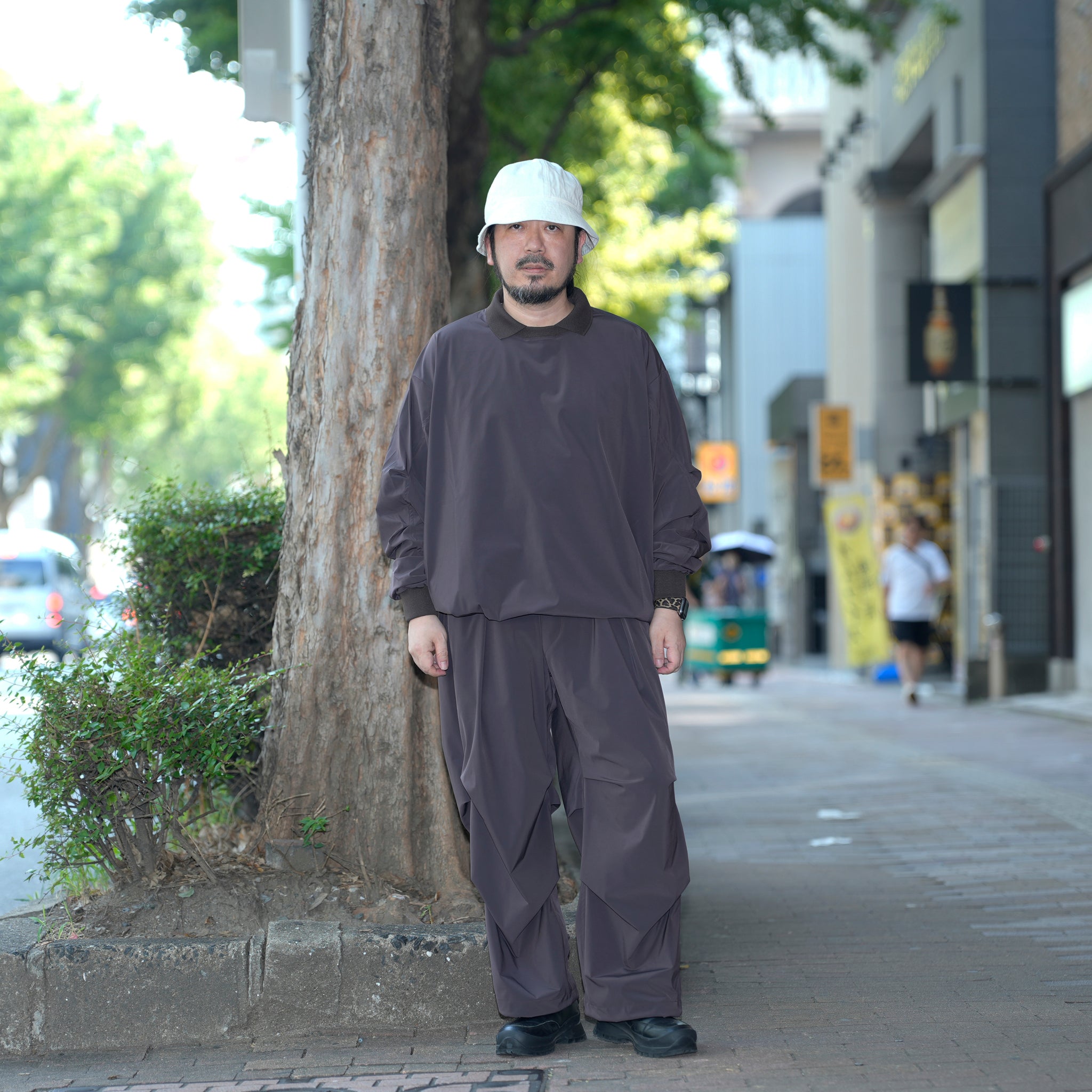 カラースモック L/S | Color_Color: Brown | No__203_color: brown【UNTRACE_アントレース】