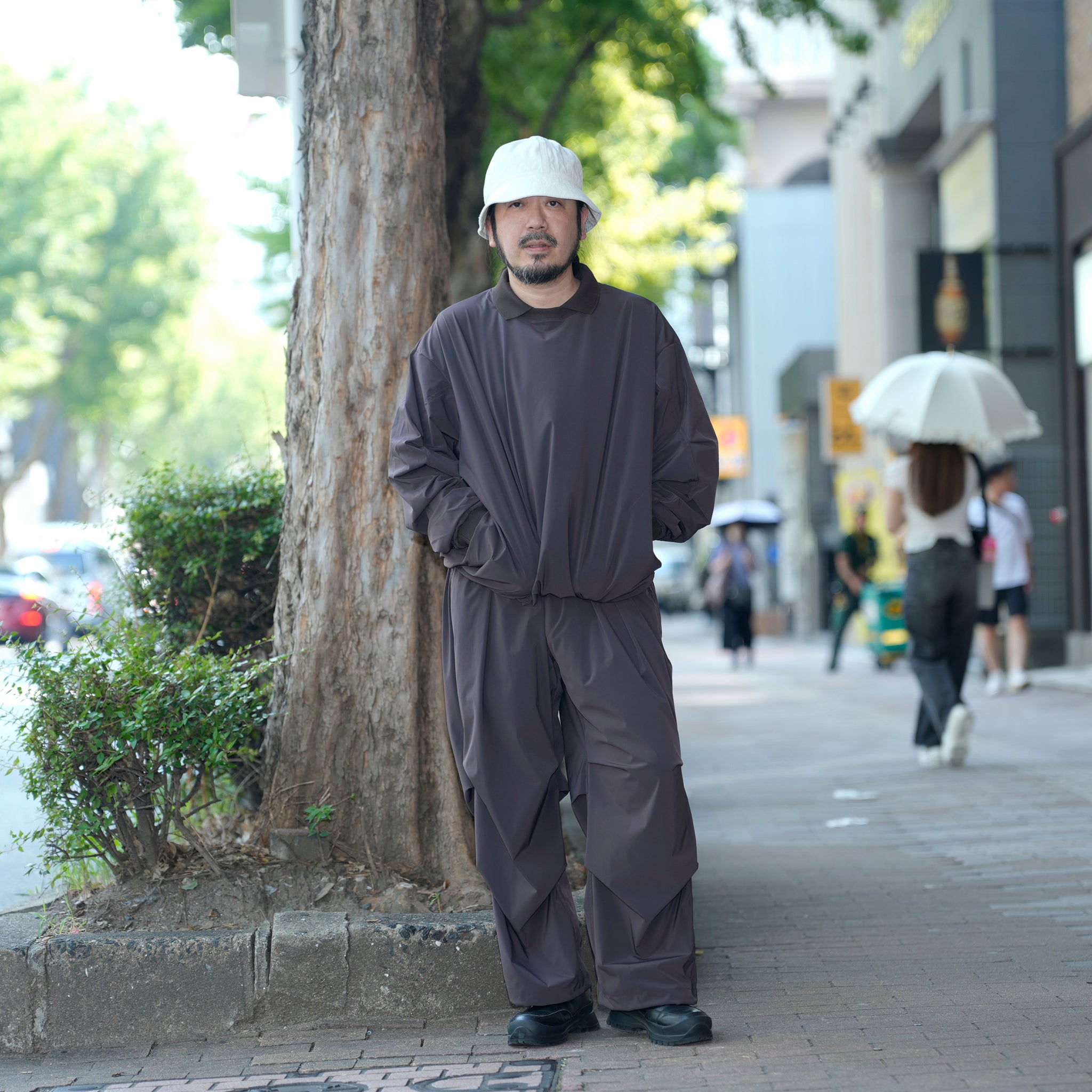 カラースモック L/S | Color_Color: Brown | No__203_color: brown【UNTRACE_アントレース】