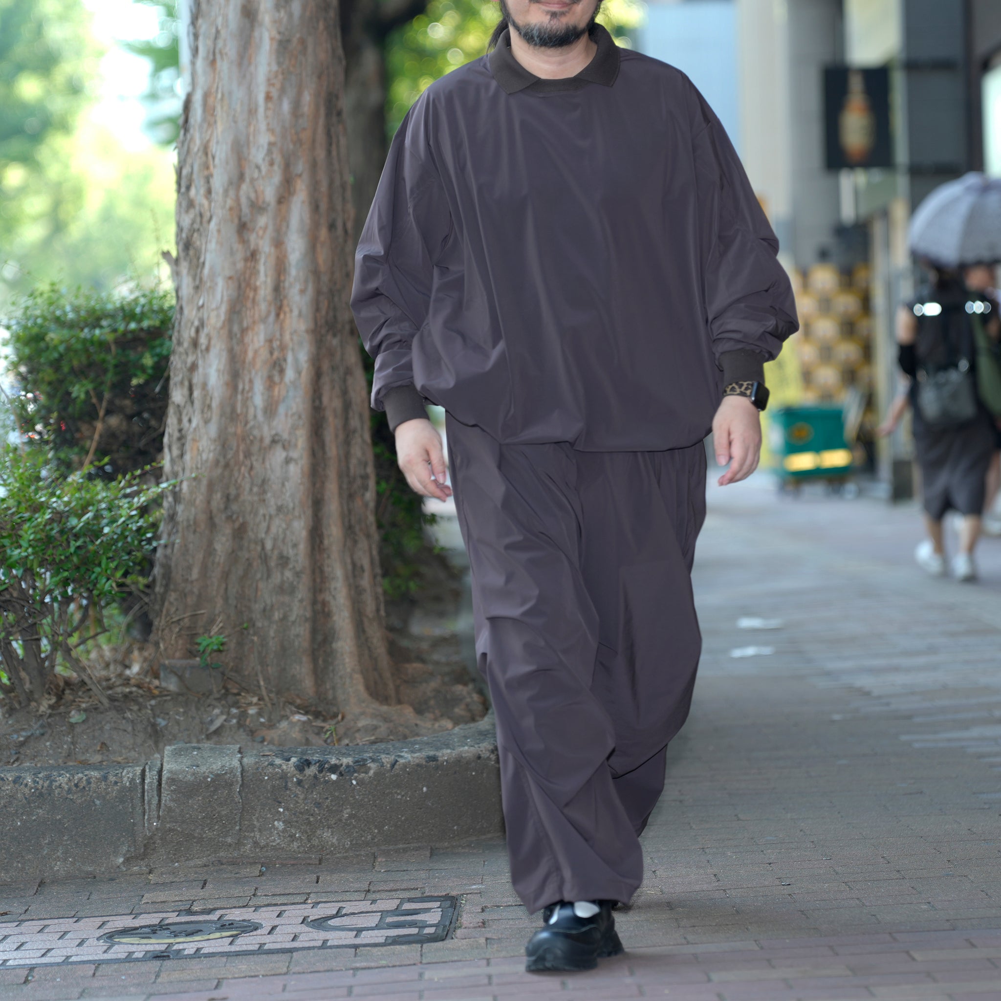 カラースモック L/S | Color_Color: Brown | No__203_color: brown【UNTRACE_アントレース】