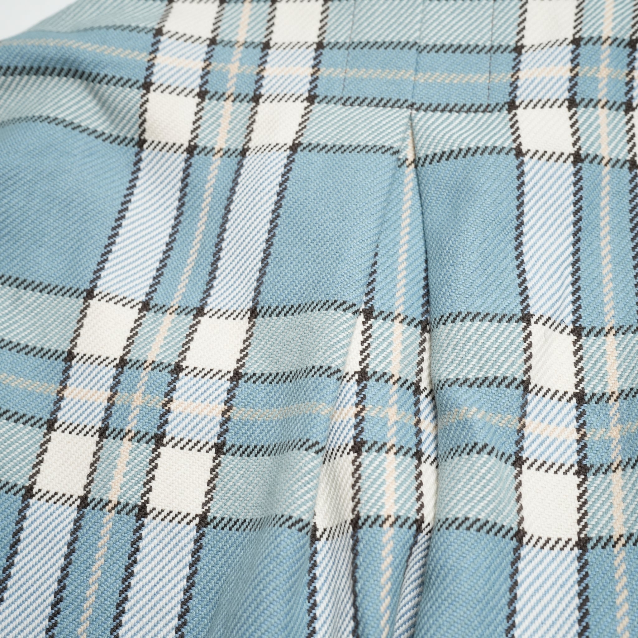 M32014-27_Cotton Heavy Twill Plaid Sax | Lazy Travel Jacket | Color:Cotton Heavy Twill Plaid sax【MONITALY_モニタリー】