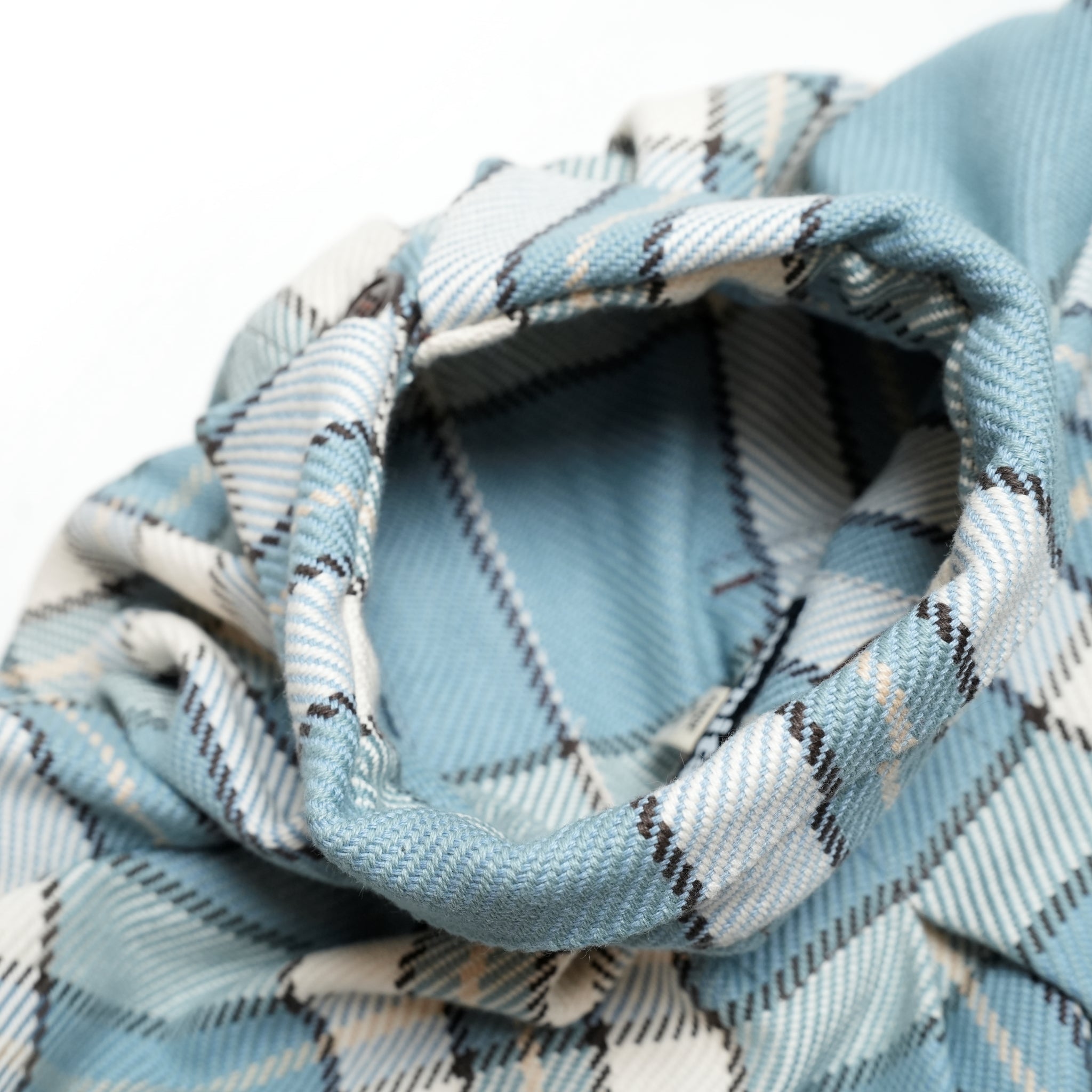 M32014-27_Cotton Heavy Twill Plaid Sax | Lazy Travel Jacket | Color:Cotton Heavy Twill Plaid sax【MONITALY_モニタリー】