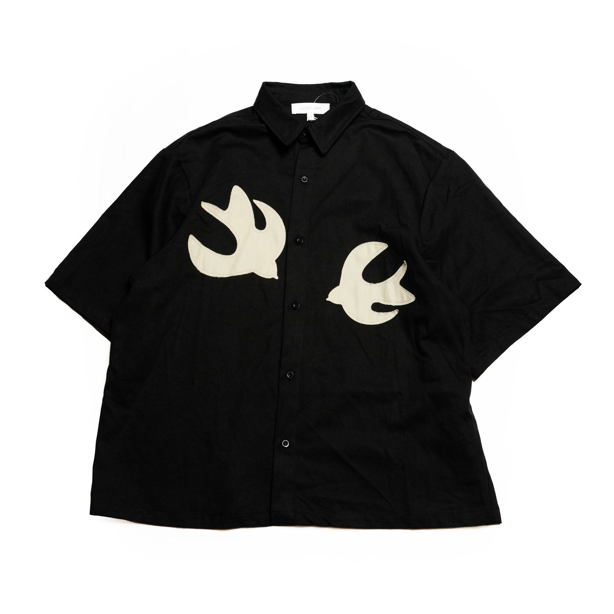 31SM01BLM131BLK_Black | Cameron Bird Shirt | Color:Black【SISTER JANE_シスタージェーン】【archive】