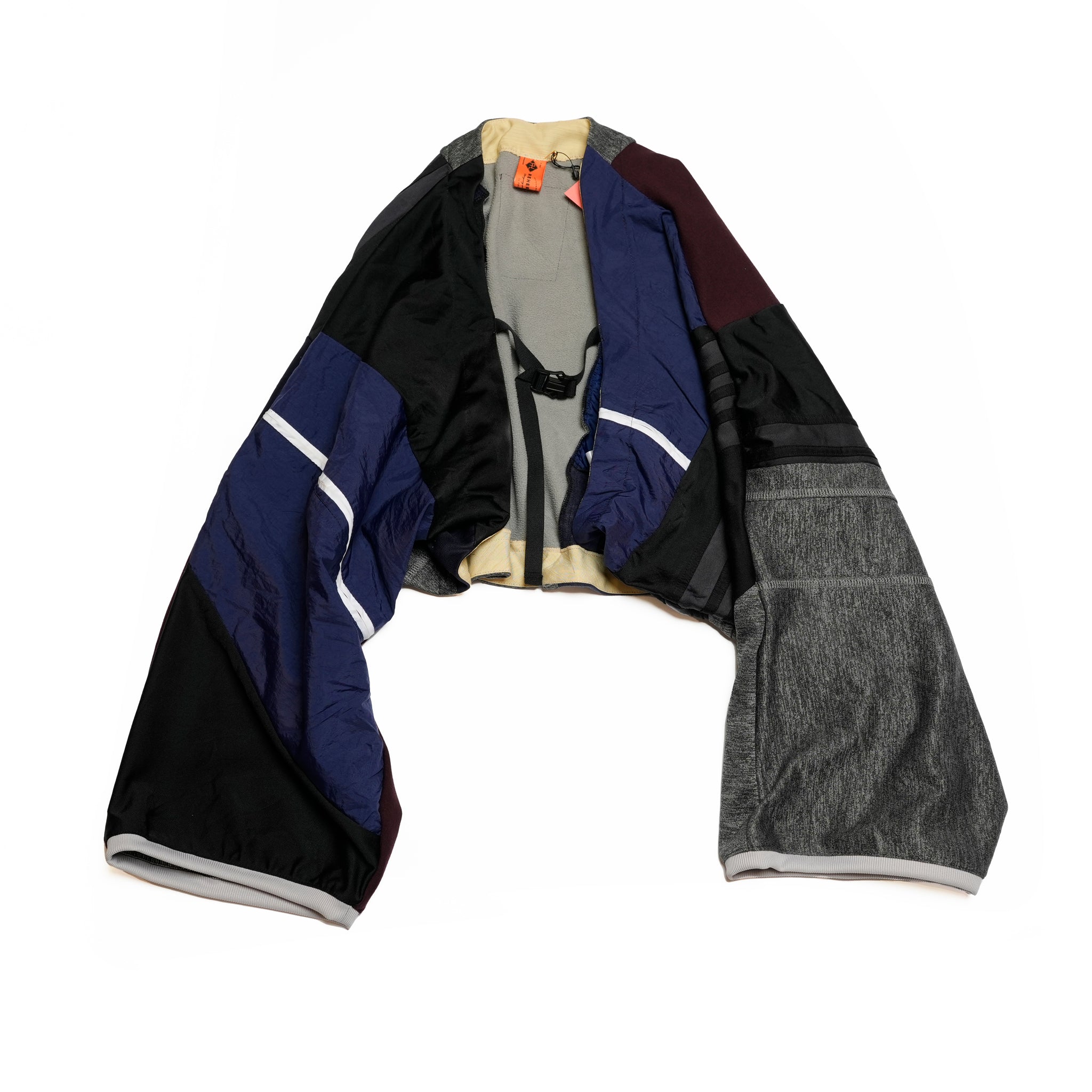 AT252 | ジャージパッチワークボレロ | Color:Multi_10 | Size-Free【REHERSALL_リハーズオール】