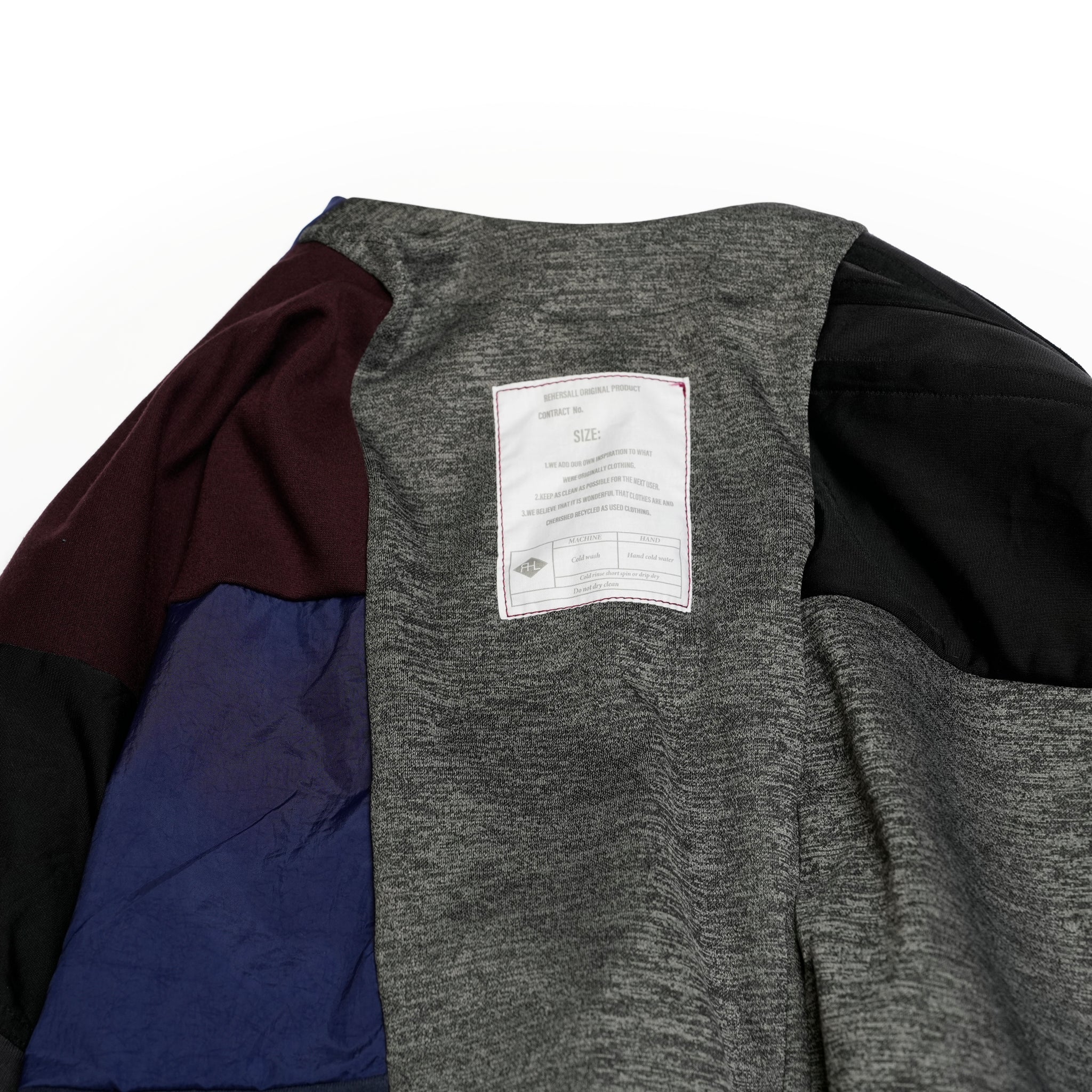AT252 | ジャージパッチワークボレロ | Color:Multi_10 | Size-Free【REHERSALL_リハーズオール】