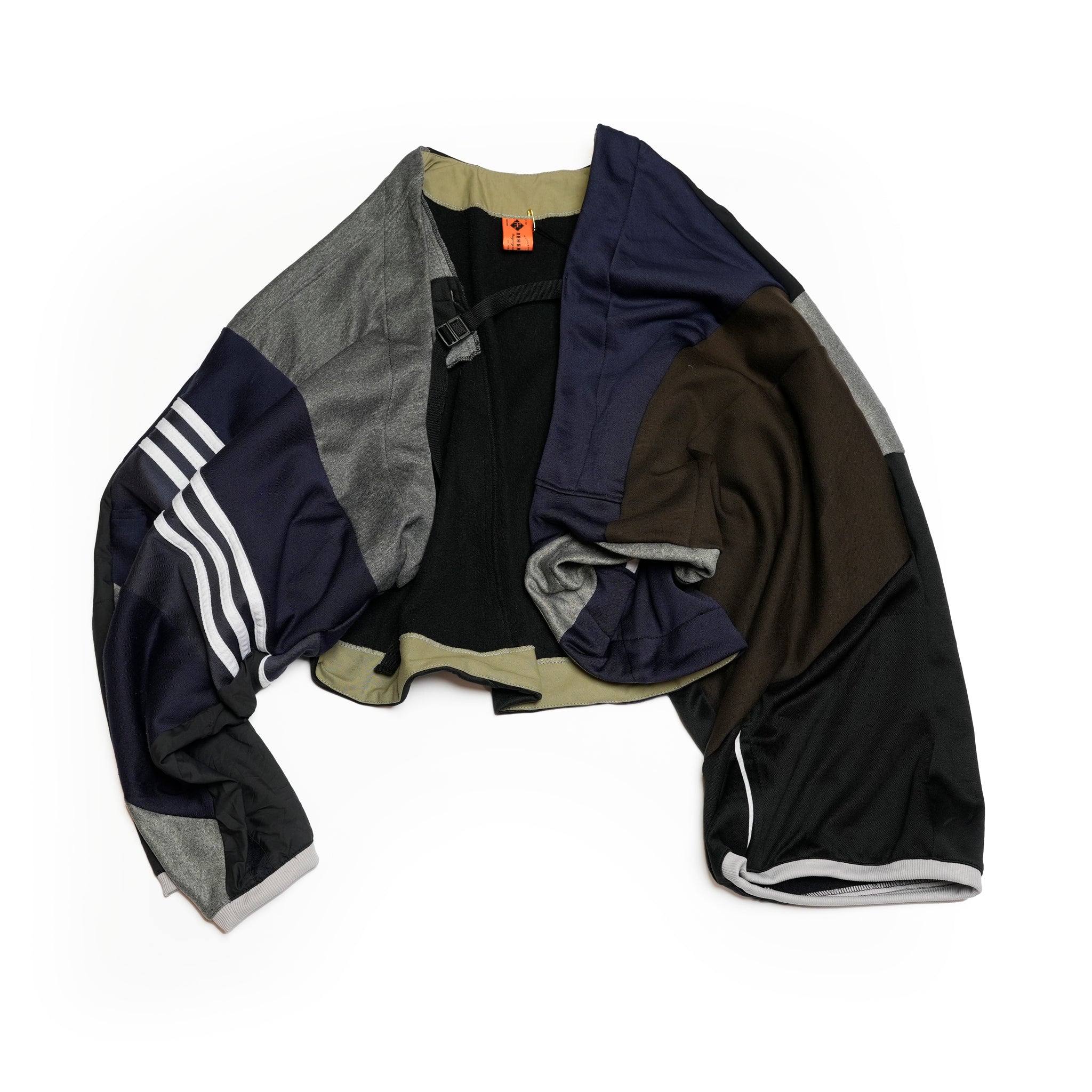 AT252 | ジャージパッチワークボレロ | Color:Multi_23 | Size-Free【REHERSALL_リハーズオール】