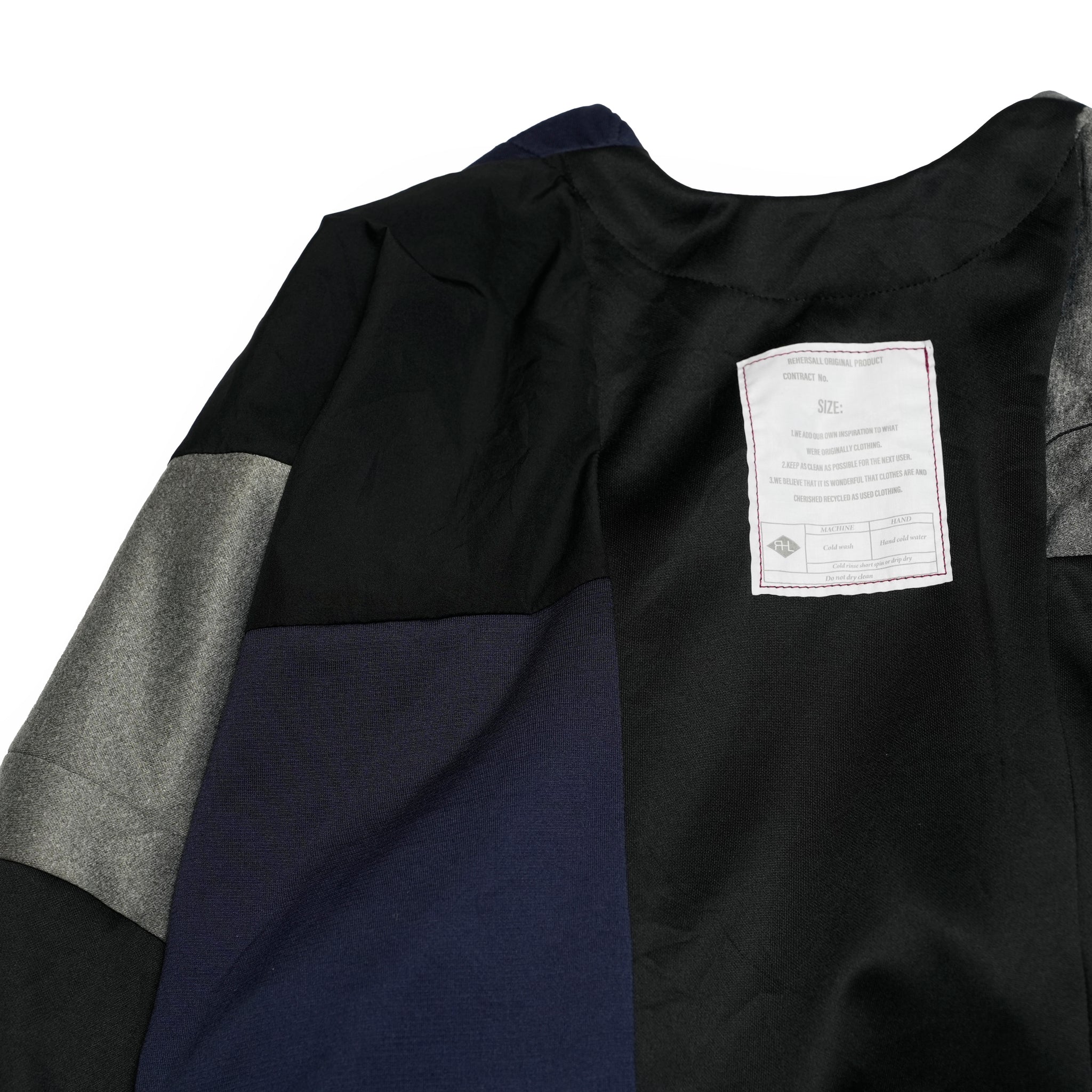AT252 | ジャージパッチワークボレロ | Color:Multi_23 | Size-Free【REHERSALL_リハーズオール】