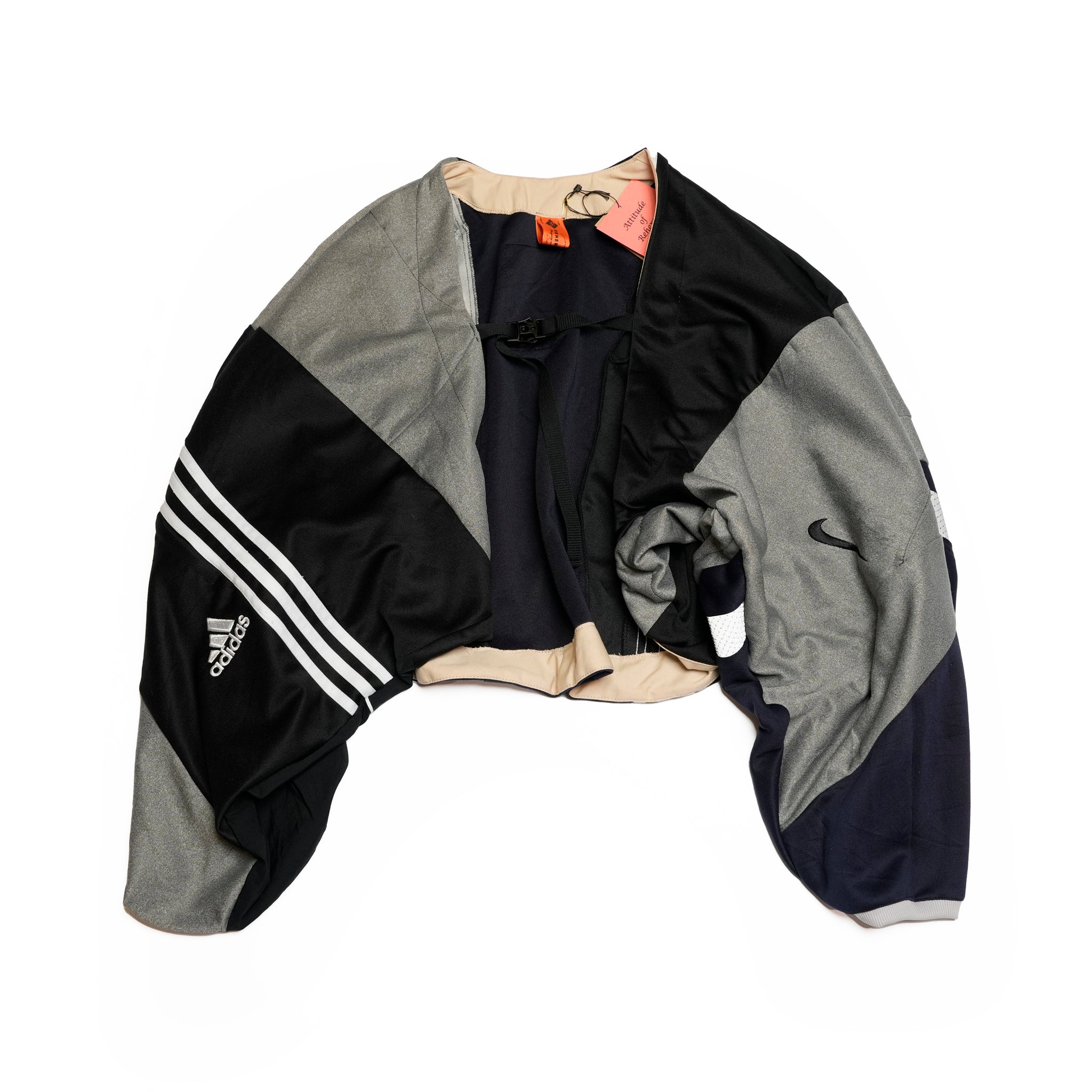AT252 | ジャージパッチワークボレロ | Color:Multi_04 | Size-Free【REHERSALL_リハーズオール】