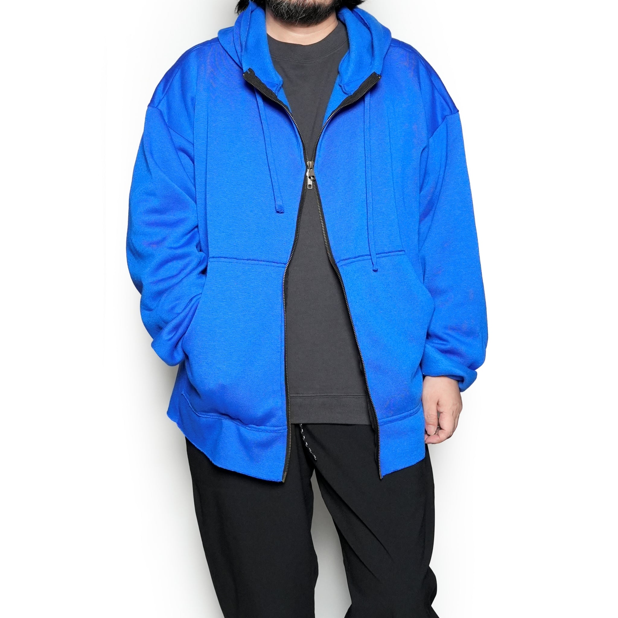 M32706-4_Fleece Royal Blue | Cut Off HoodieJacket | Color:Fleece Royal Blue【MONITALY_モニタリー】