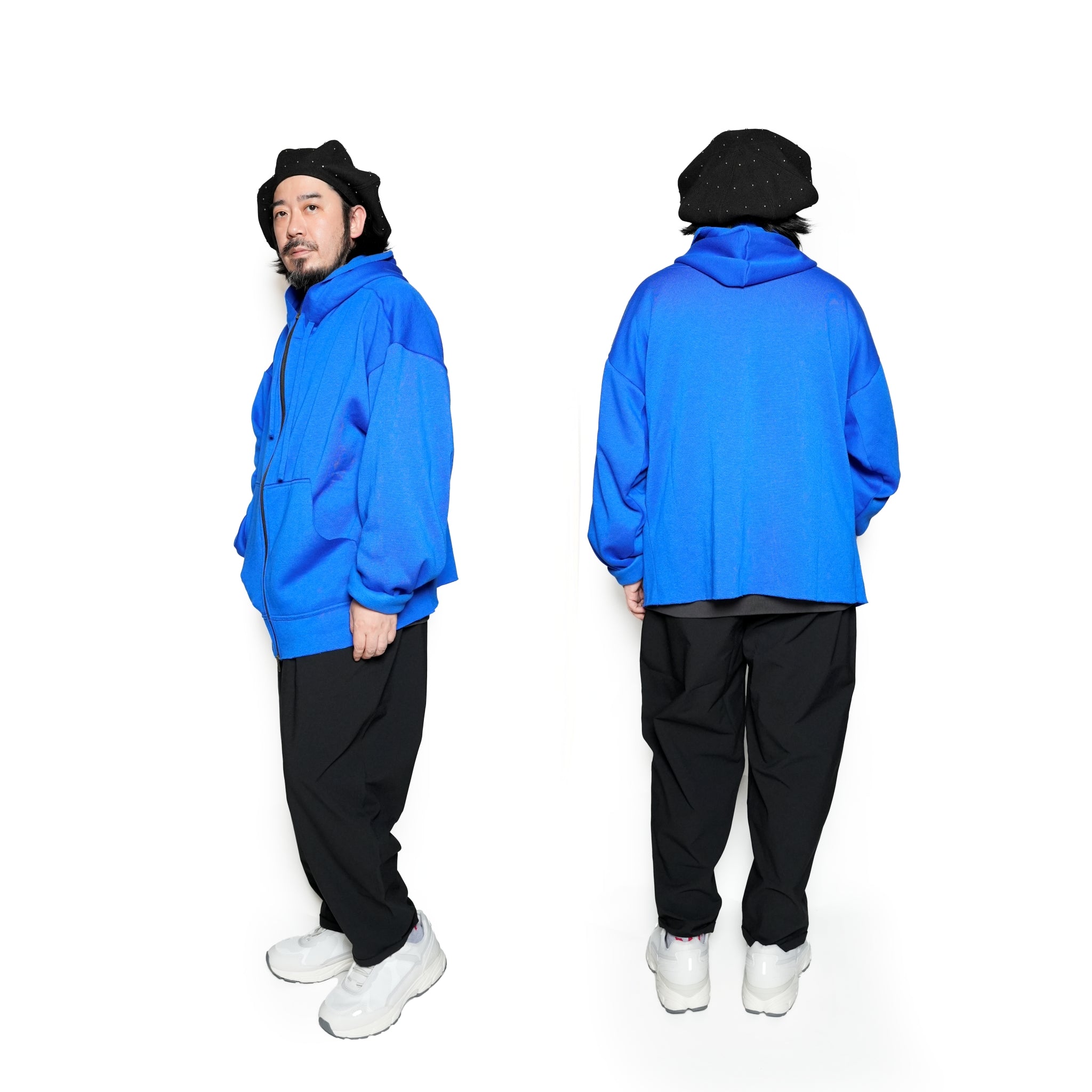 M32706-4_Fleece Royal Blue | Cut Off HoodieJacket | Color:Fleece Royal Blue【MONITALY_モニタリー】