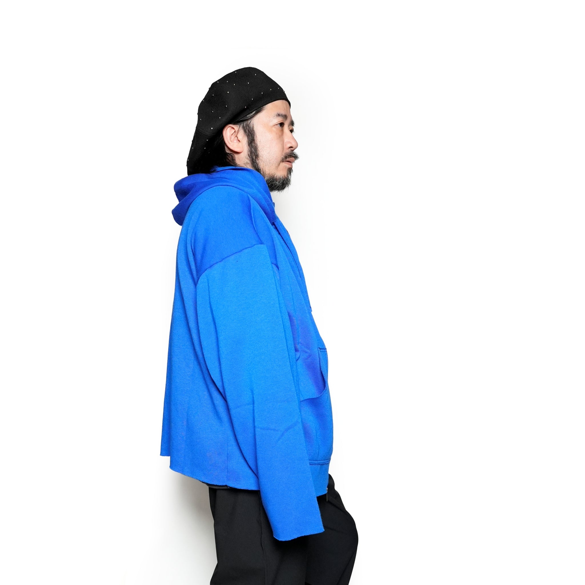 M32706-4_Fleece Royal Blue | Cut Off HoodieJacket | Color:Fleece Royal Blue【MONITALY_モニタリー】