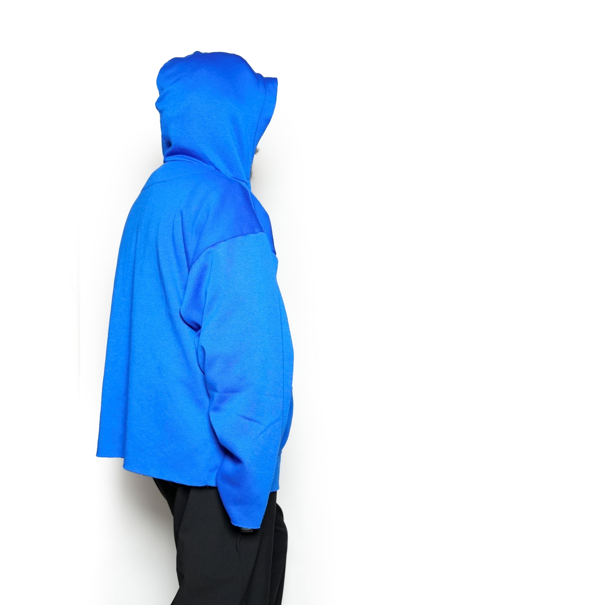 M32706-4_Fleece Royal Blue | Cut Off HoodieJacket | Color:Fleece Royal Blue【MONITALY_モニタリー】