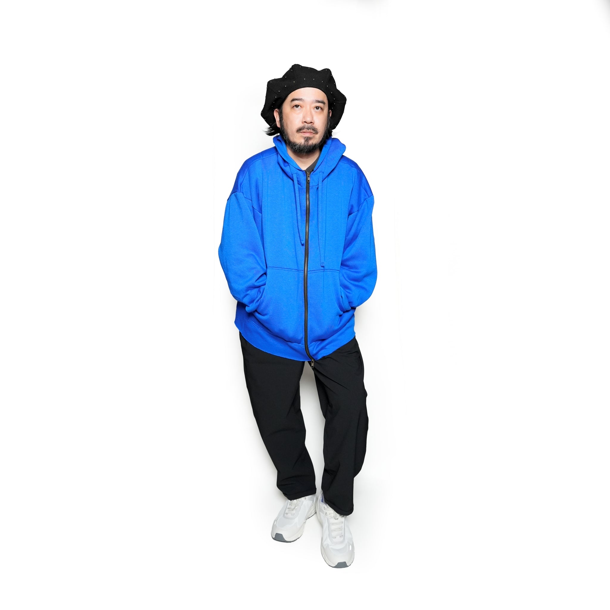 M32706-4_Fleece Royal Blue | Cut Off HoodieJacket | Color:Fleece Royal Blue【MONITALY_モニタリー】