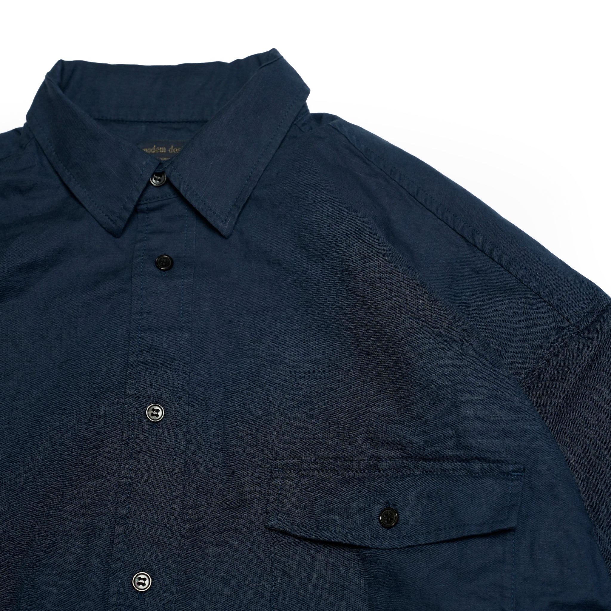 M-2410453 | Linen Shirts | Color:Pink/Navy/Snad【MODEM DESIGN_モデムデザイン】