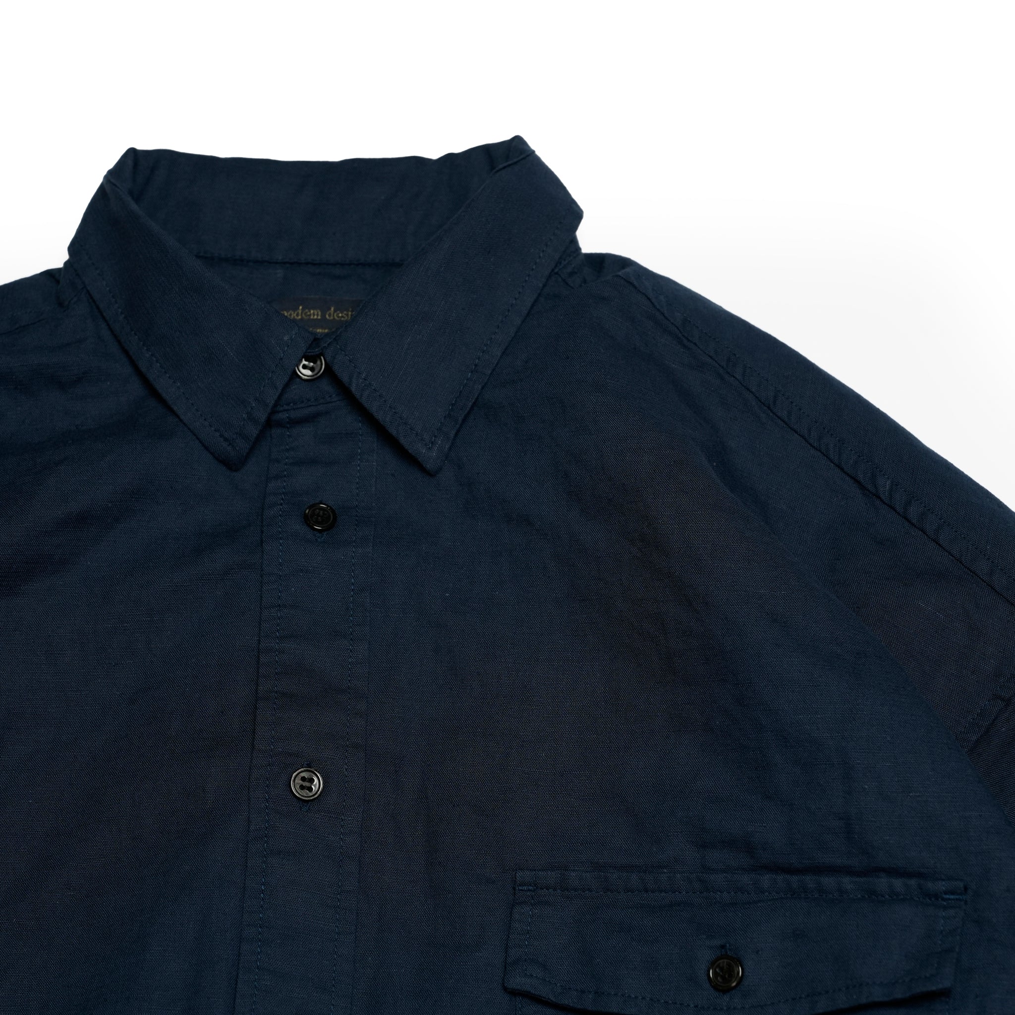 M-2410453 | Linen Shirts | Color:Pink/Navy/Snad【MODEM DESIGN_モデムデザイン】