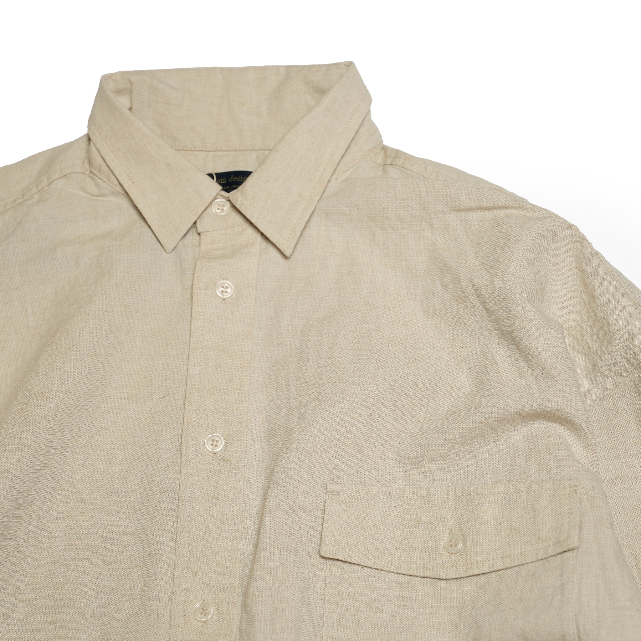 M-2410453 | Linen Shirts | Color:Pink/Navy/Snad【MODEM DESIGN_モデムデザイン】