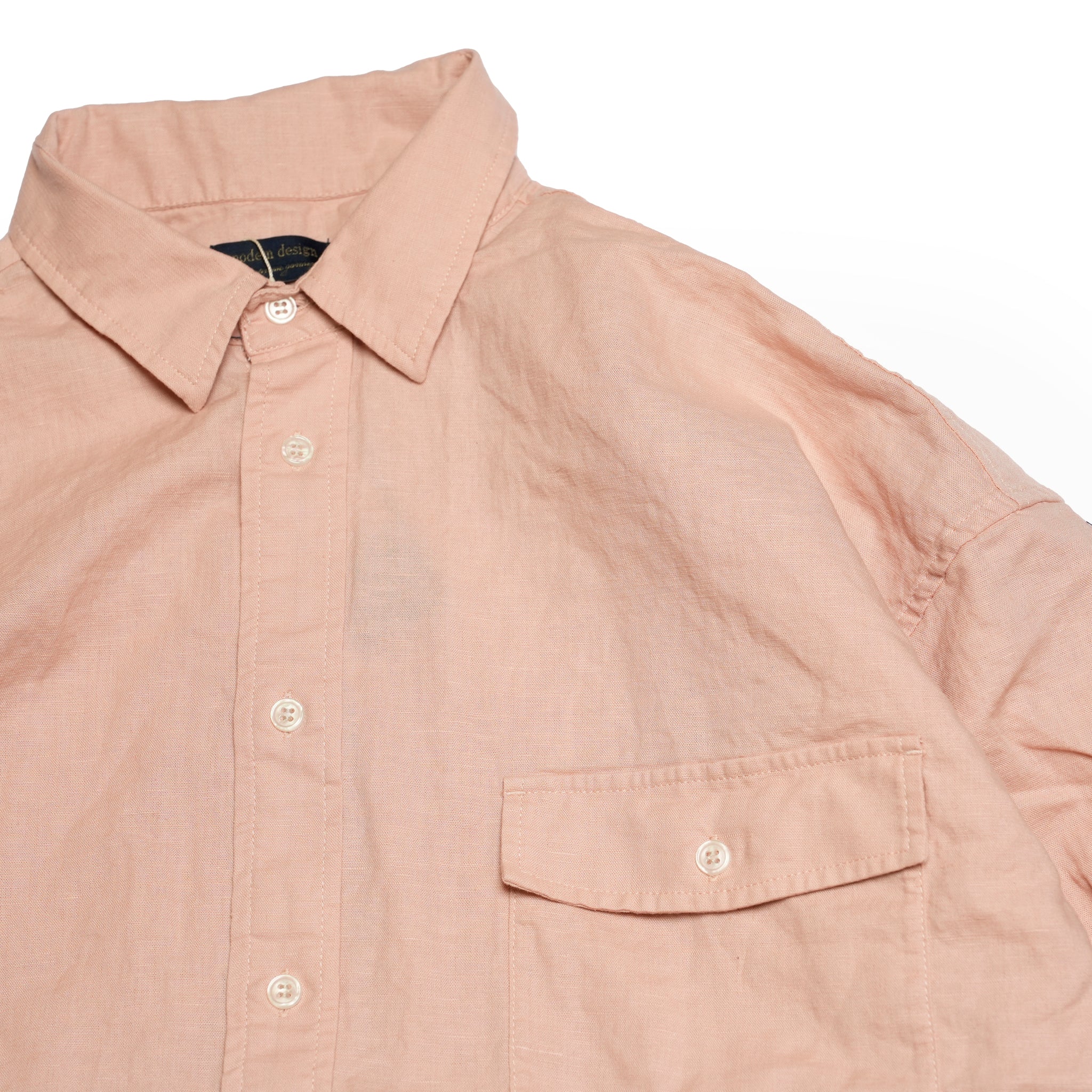 M-2410453 | Linen Shirts | Color:Pink/Navy/Snad【MODEM DESIGN_モデムデザイン】