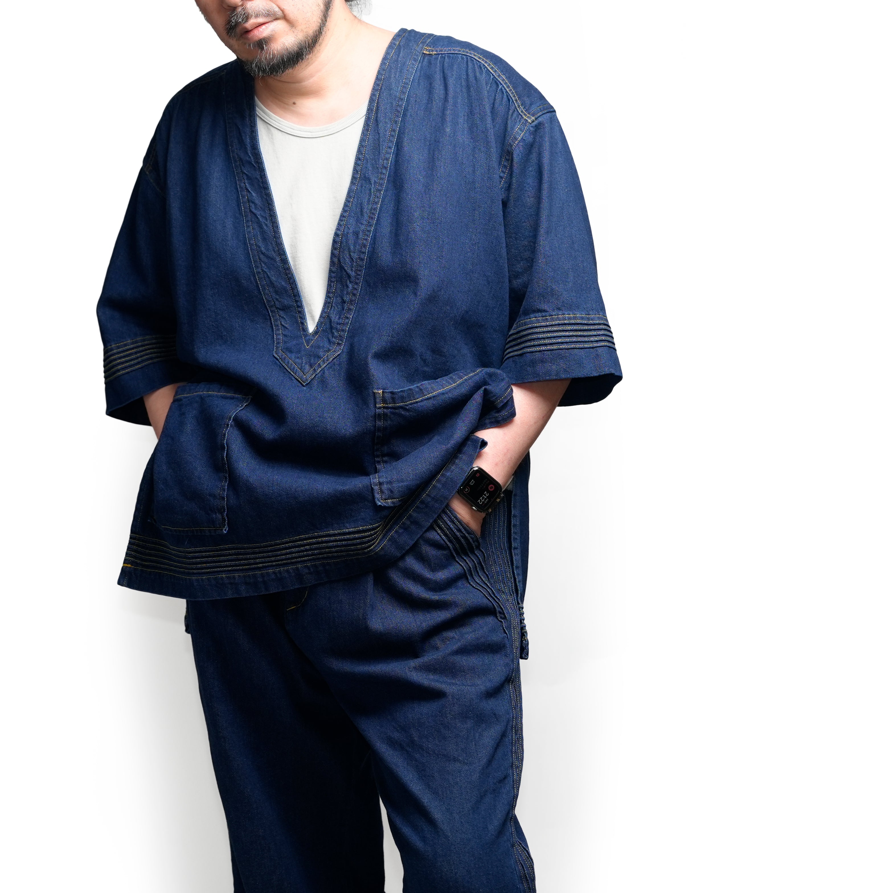 Denim Tops | Color_Navy | No_l-to002_navy【Looper_ルーパー】