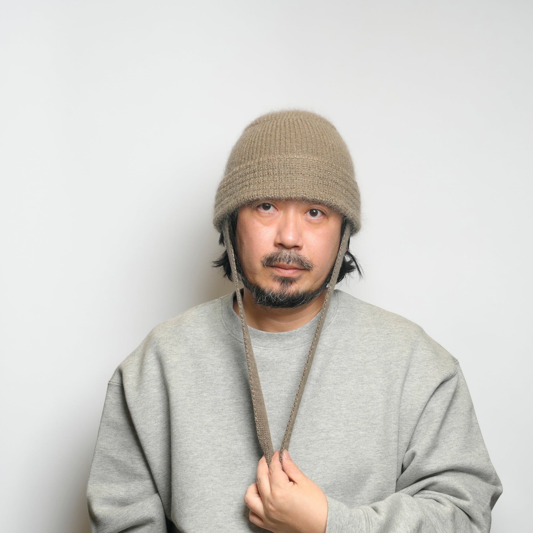 Mohair Knit Bucket Hat | Color_Ivory / Grayge / Black | No_rl-25-037w【RACAL_ラカル】