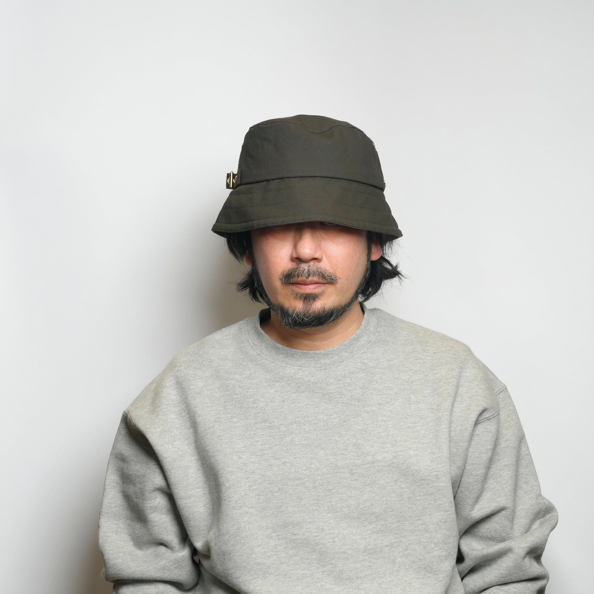 WAX-ish BUCKET HAT | Color_Olive/Charcoal | No_25-3-HTBH01【ORIGINAL JOHN_オリジナルジョン】