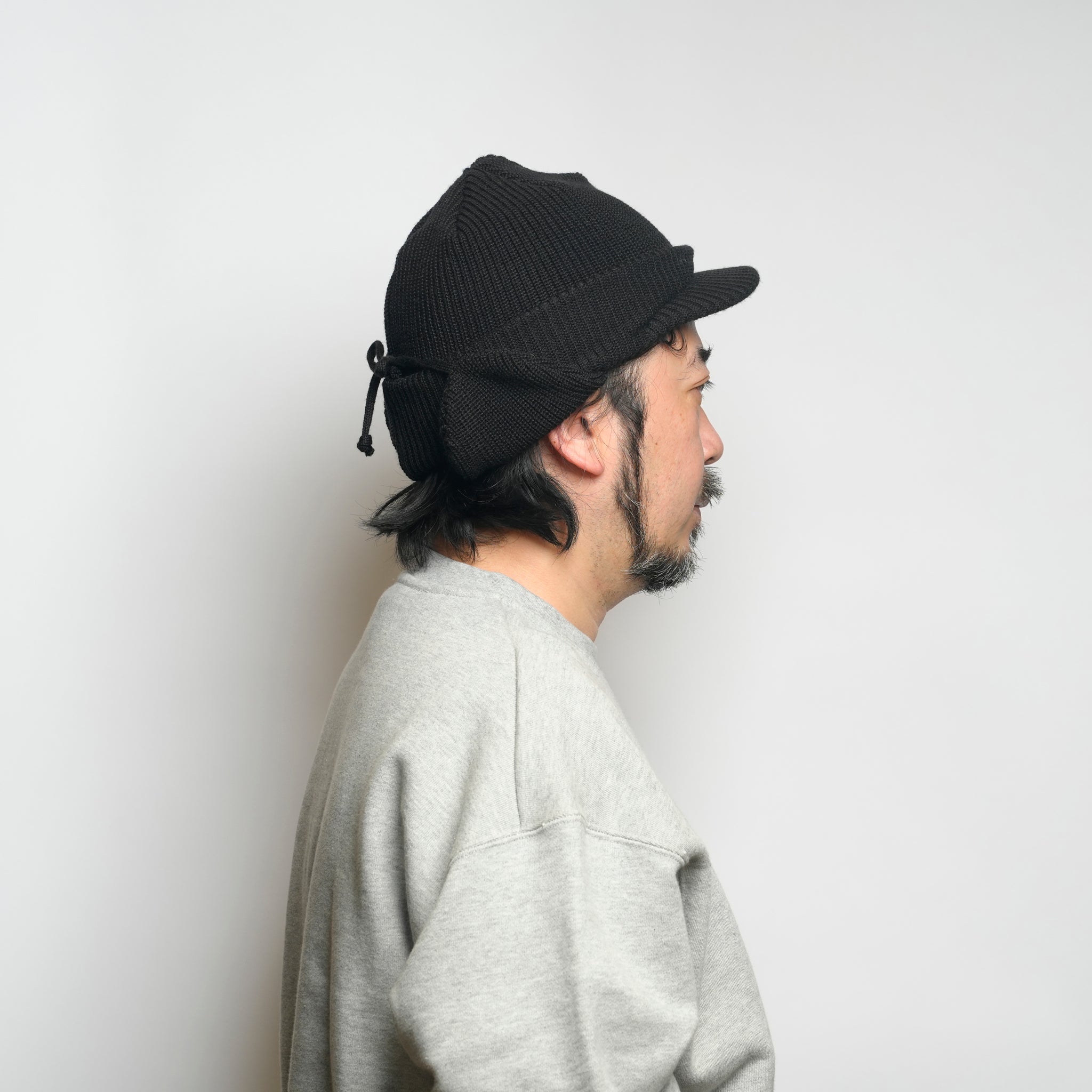 Ear Brim Beanie | Color_Beige / Charcoal / Black | No_rl-25-1407【RACAL_ラカル】