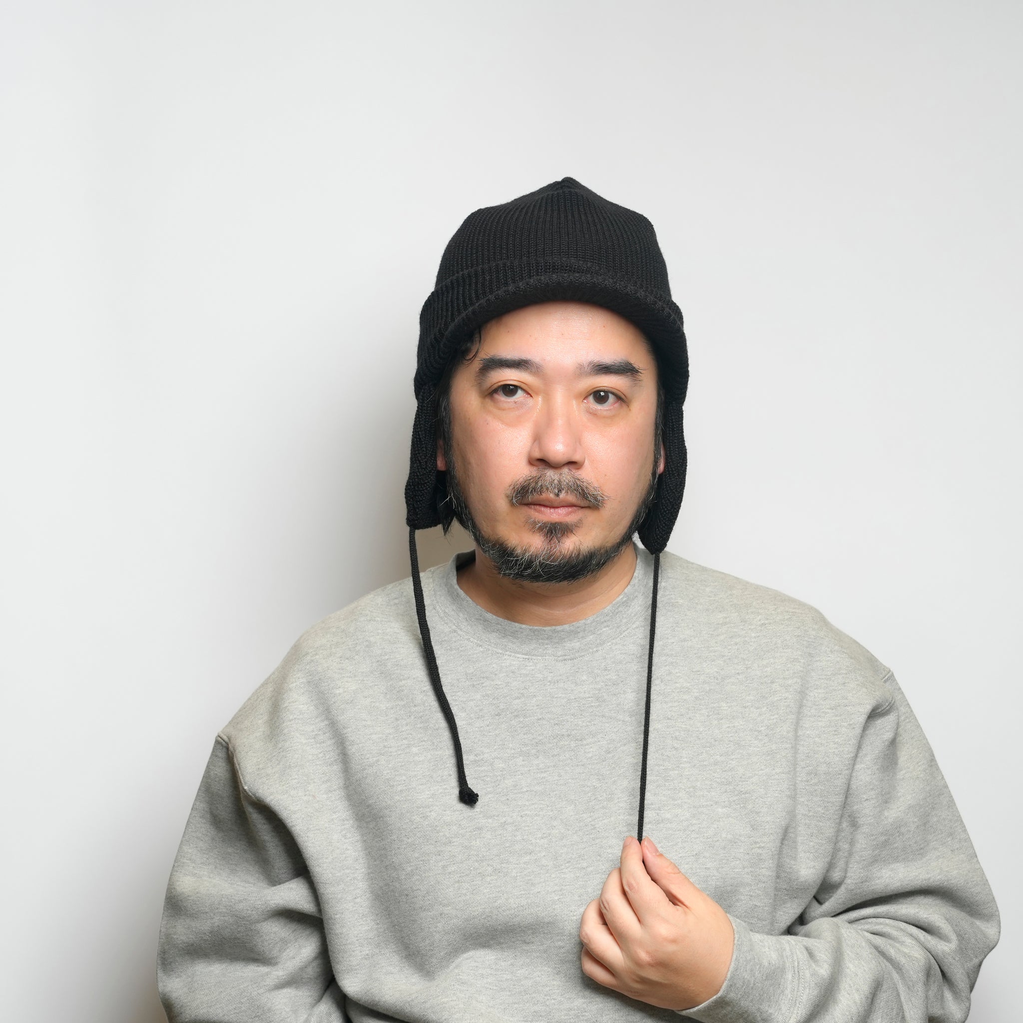 Ear Brim Beanie | Color_Beige / Charcoal / Black | No_rl-25-1407【RACAL_ラカル】